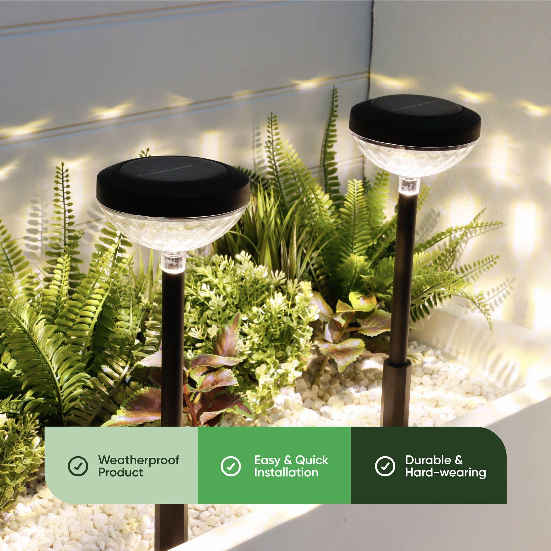 Black - Streetwize - Solar Multi-Colour Stake Light (Pack of 2) - 3