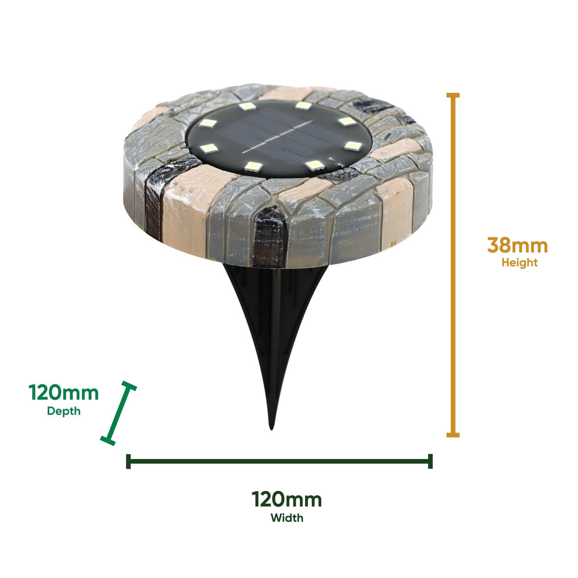 Stone - Streetwize - Solar Stone Effect Deck Light (Pack of 4) - 2