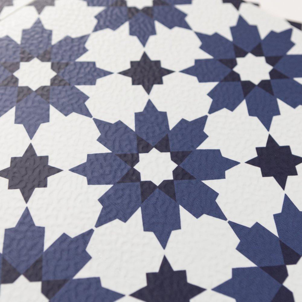Blue - Floor Pops - Self Adhesive Vinyl Floor Tiles Zellige - 5