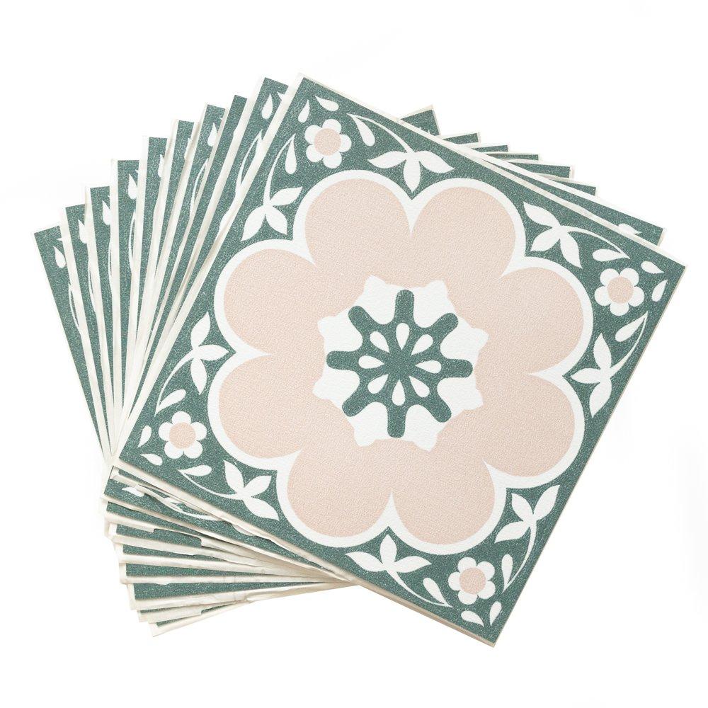 Pink - Floor Pops - Self Adhesive Vinyl Floor Tiles Daphne Pink - 2