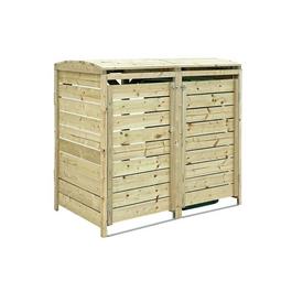 Charles Bentley Double Wooden Bin Storage Wide Panel