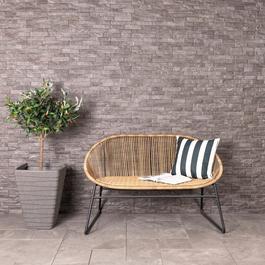 Charles Bentley Zanzibar 2 Seater Bench - Natural