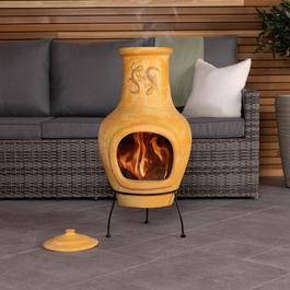 Charles Bentley Large Terracotta Clay Chiminea