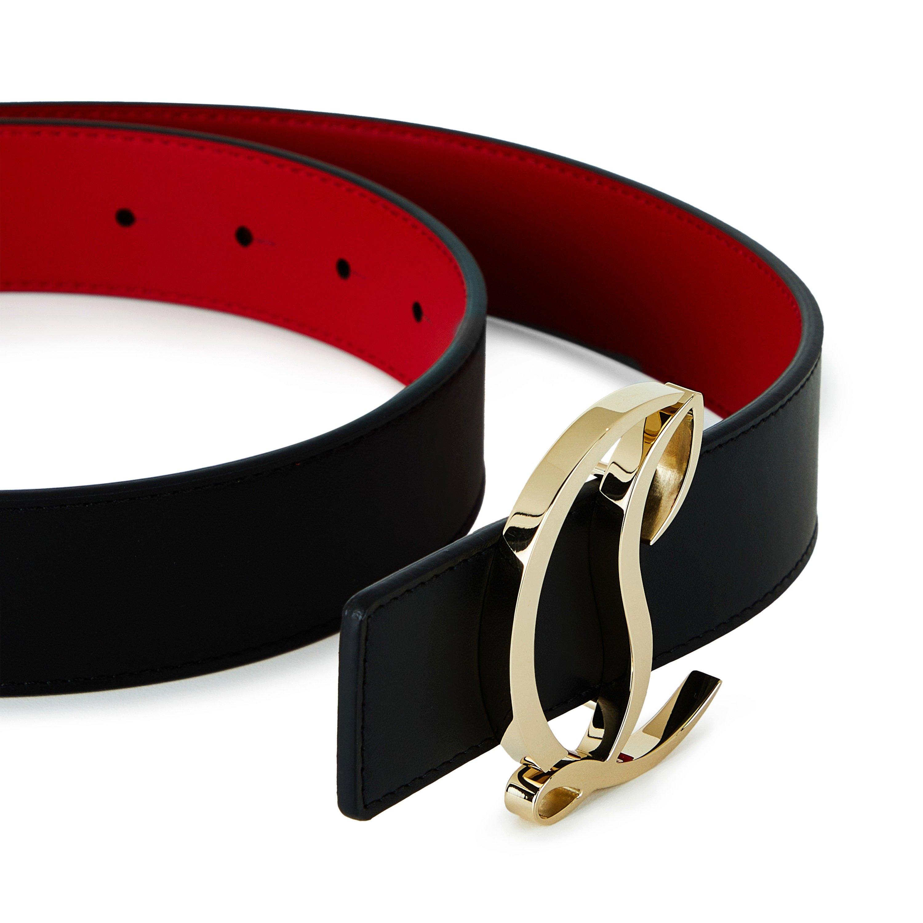 Black Gold - Christian Louboutin - CL Logo Belt - 4