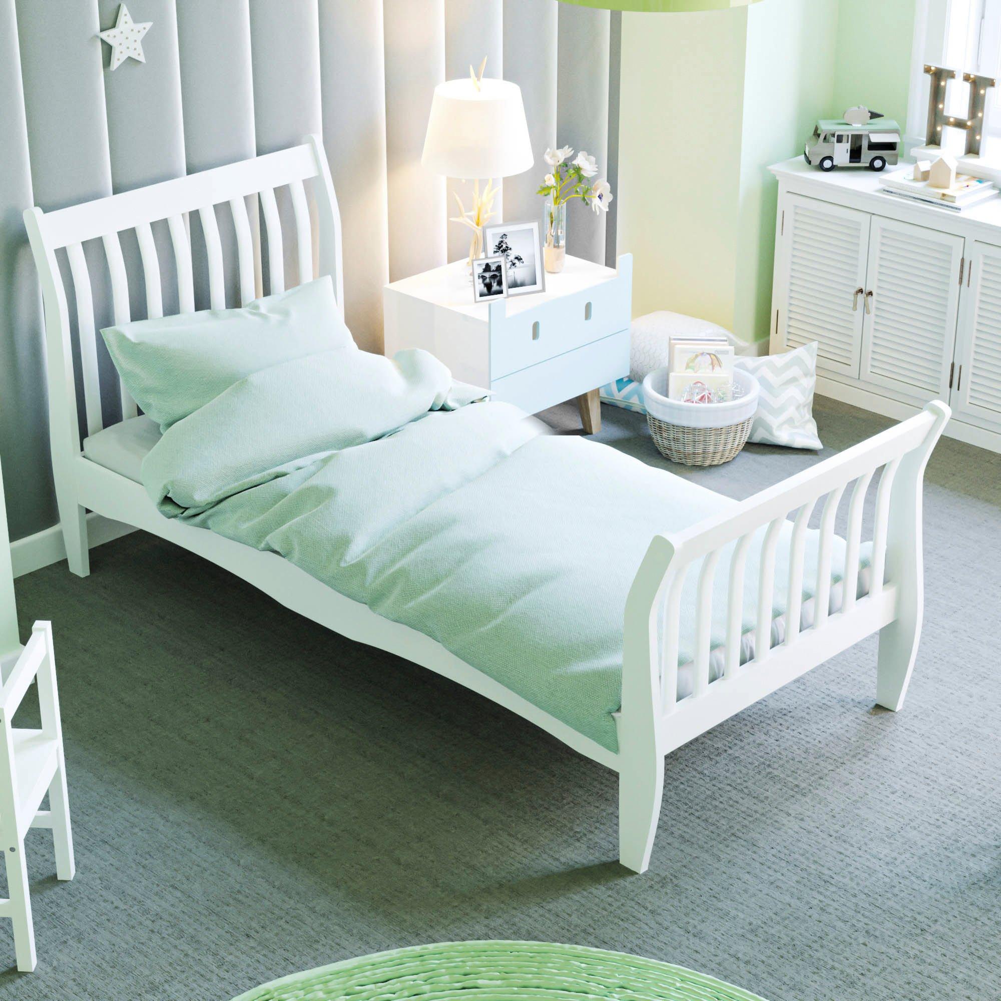 White - Lassic - Junior Vida Orion Single Sleigh Bed - 6