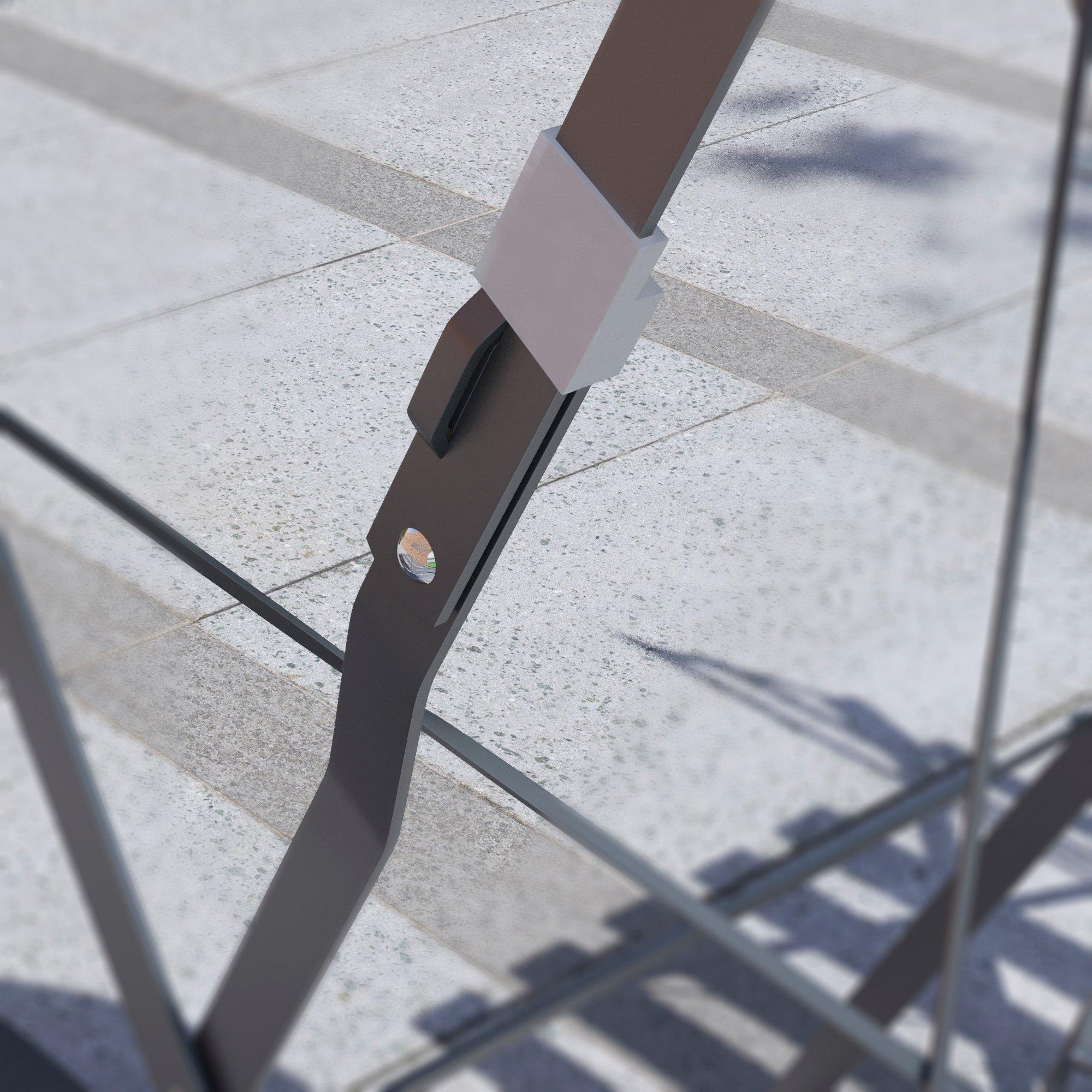 Dark Grey - Lassic - Garden Vida Porto 2 Seater Metal Bistro Set - 9