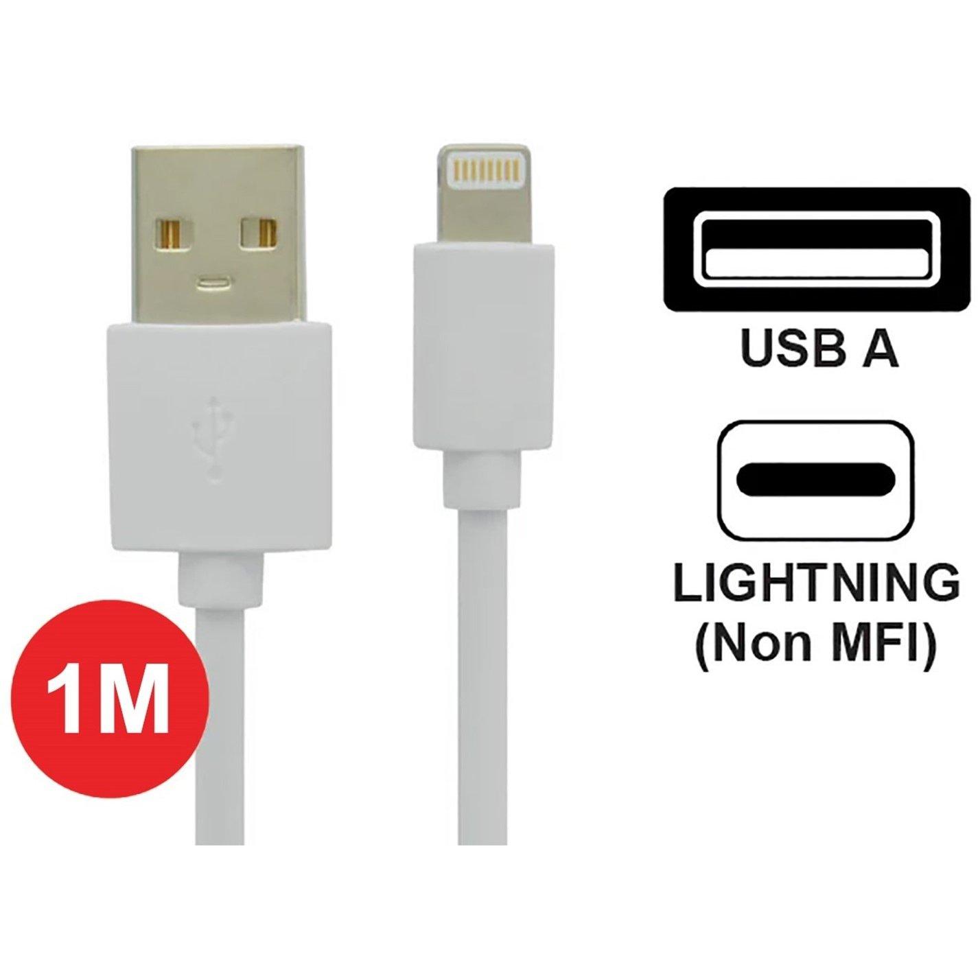 White - Grab N Go - USB A To Lightning Cables - 1M - 3 Pack - 2