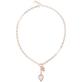 Guess 16 18Double Heart Paperlink Necklace