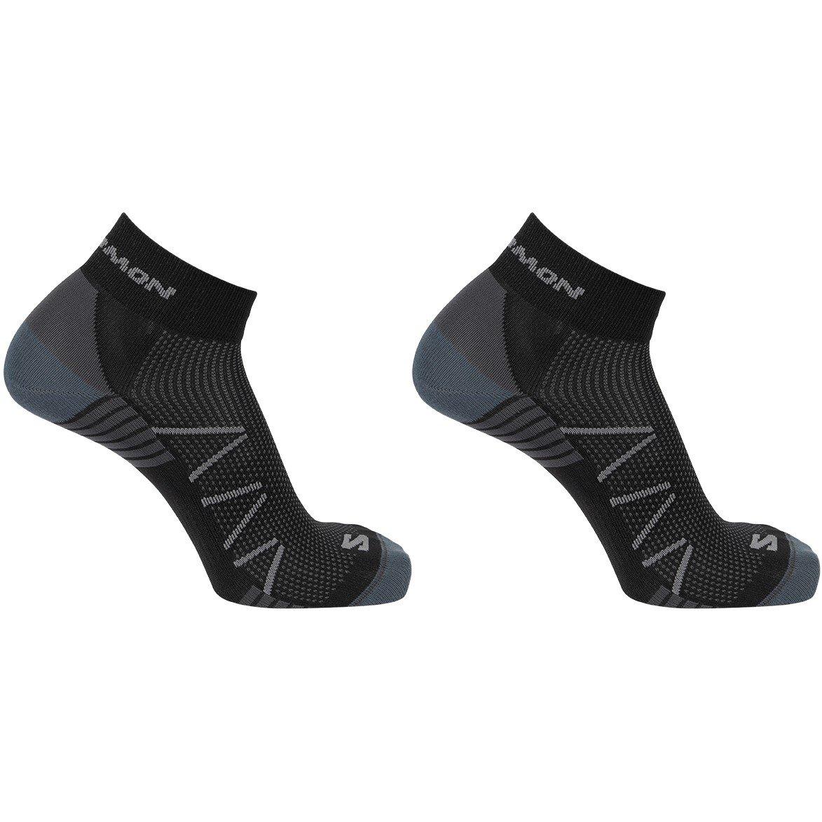 Schwarz/Grau - Salomon - Hornet Quarter 2 Pack Running Socks Mens