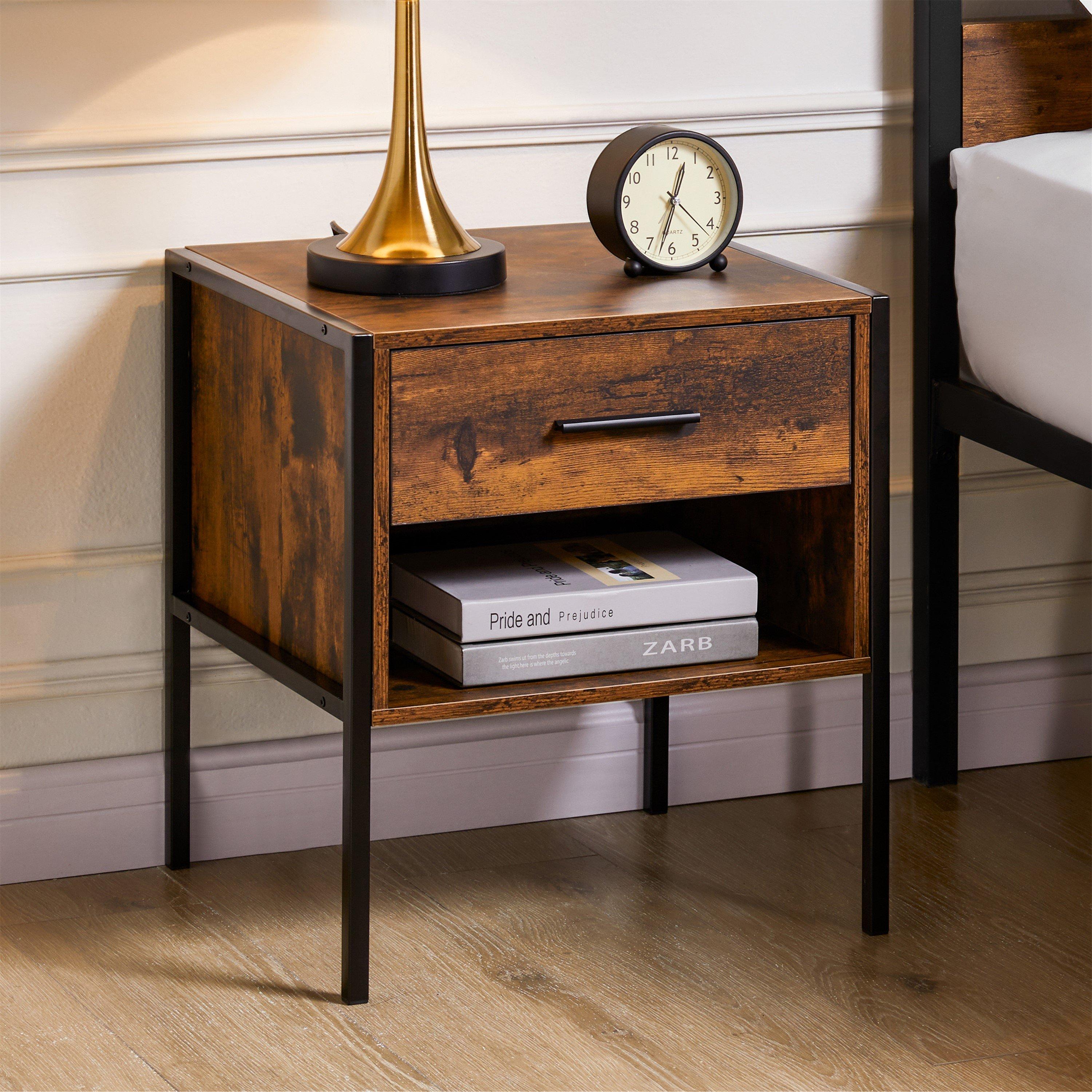 Vida Designs Brooklyn 1 Drawer Bedside Cabinet