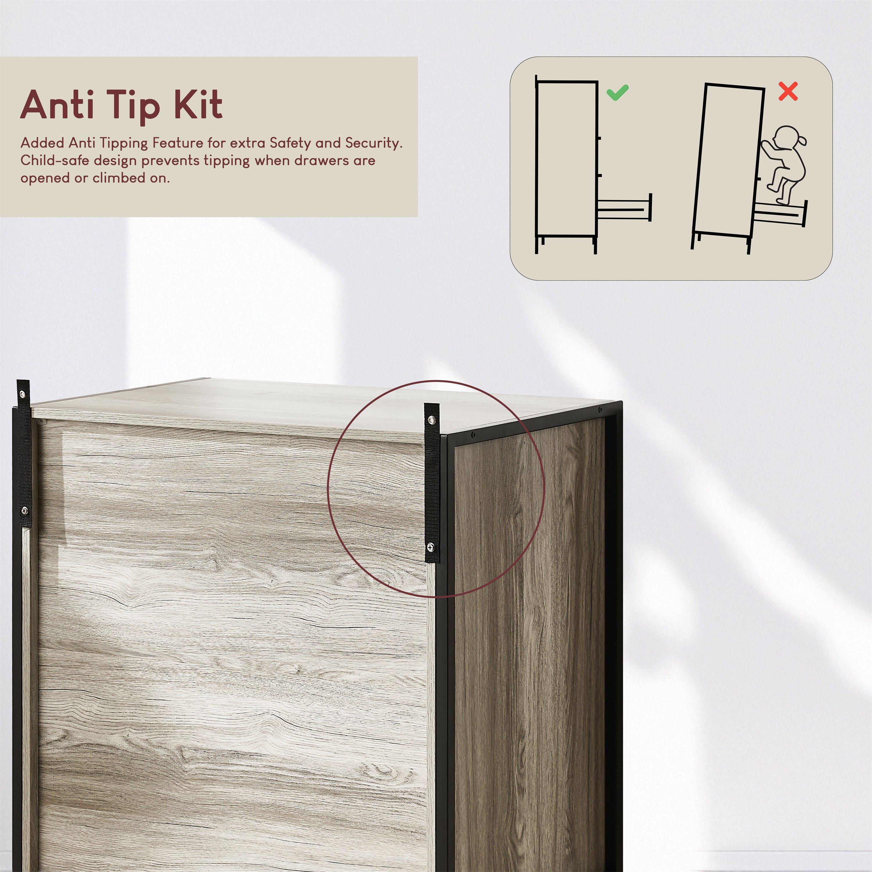 Grey - Lassic - Vida Designs Brooklyn 3 Drawer Chest - 7