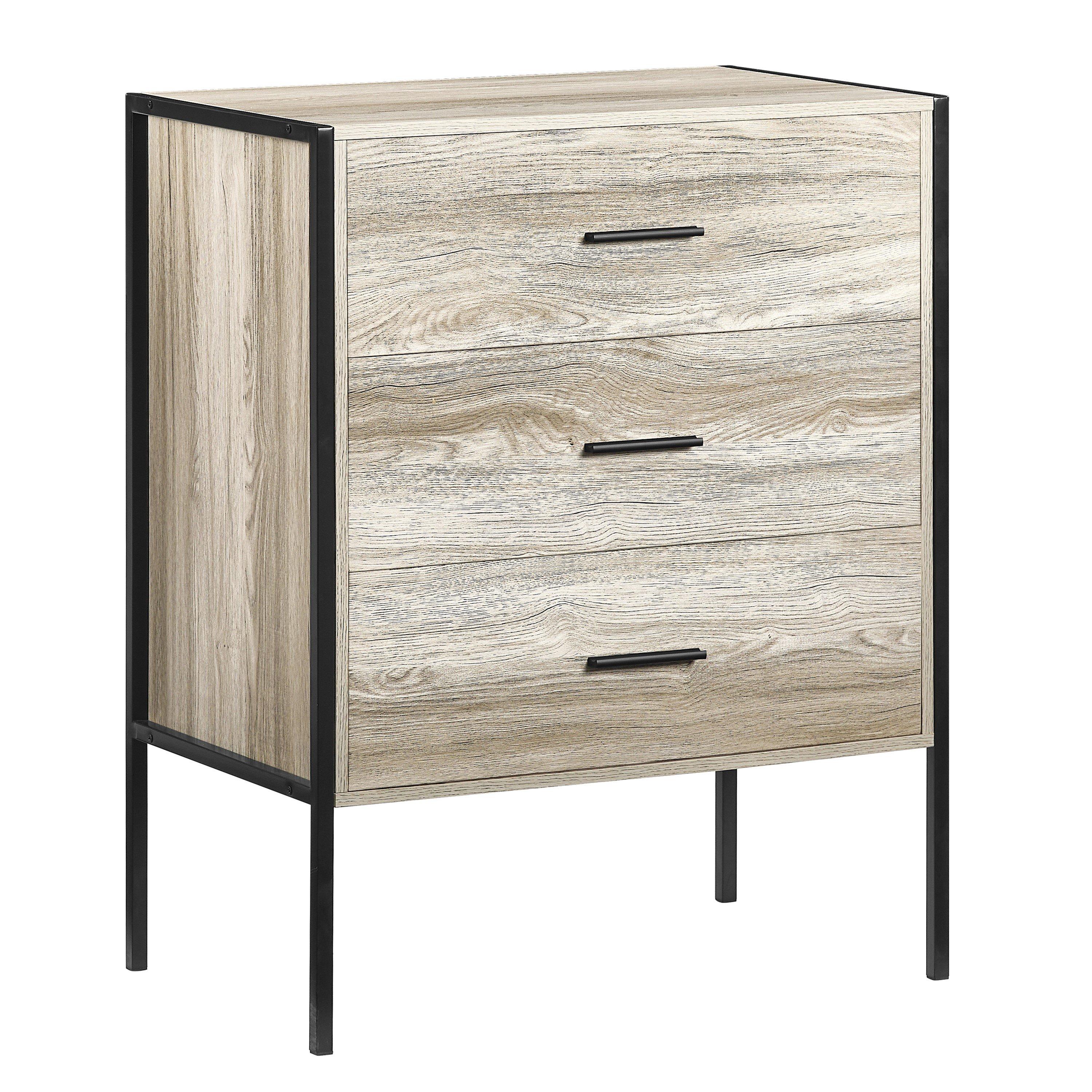 Grey - Lassic - Vida Designs Brooklyn 3 Drawer Chest - 8