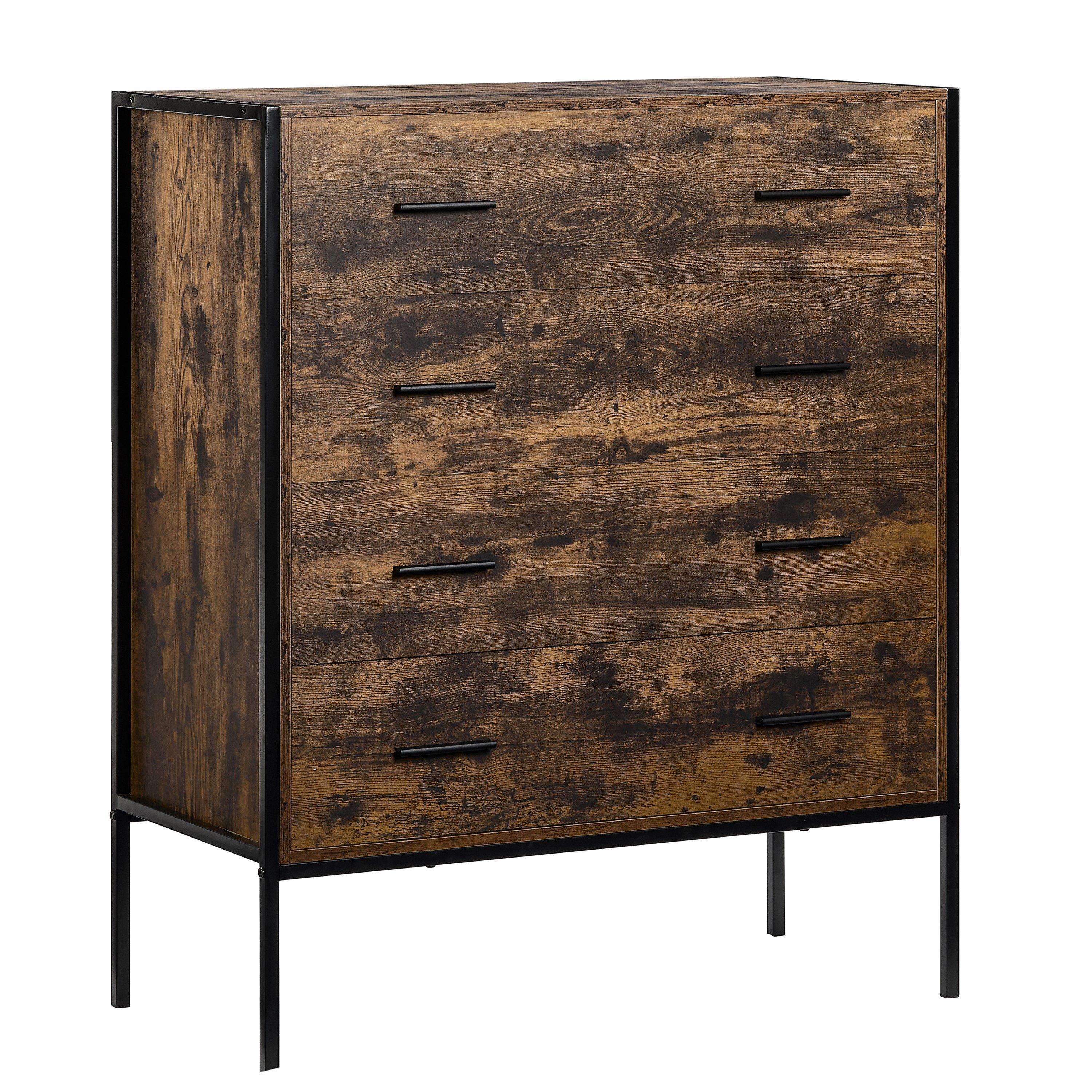 Dark Wood - Lassic - Vida Designs Brooklyn 4 Drawer Chest - 8