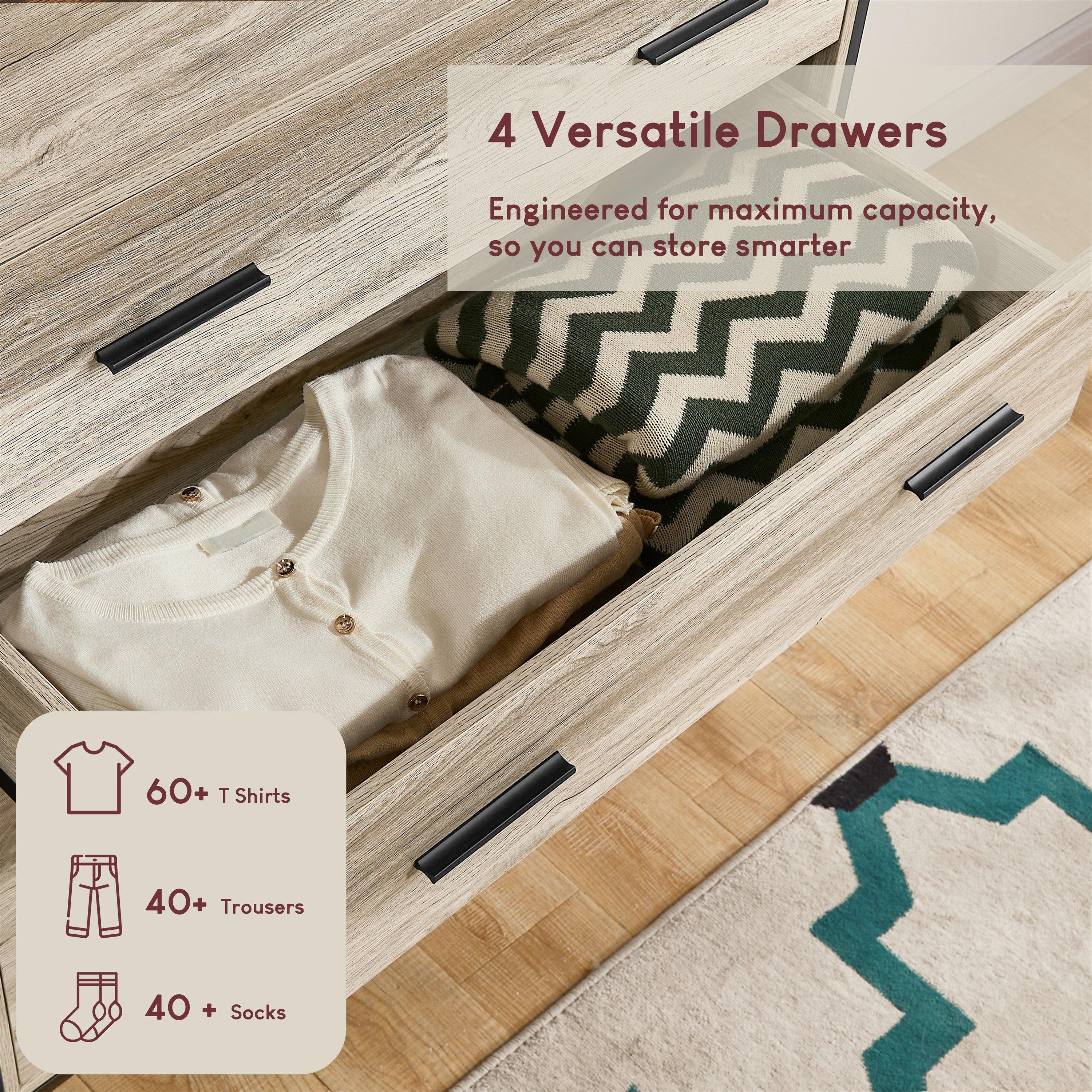 Grey - Lassic - Vida Designs Brooklyn 4 Drawer Chest - 4