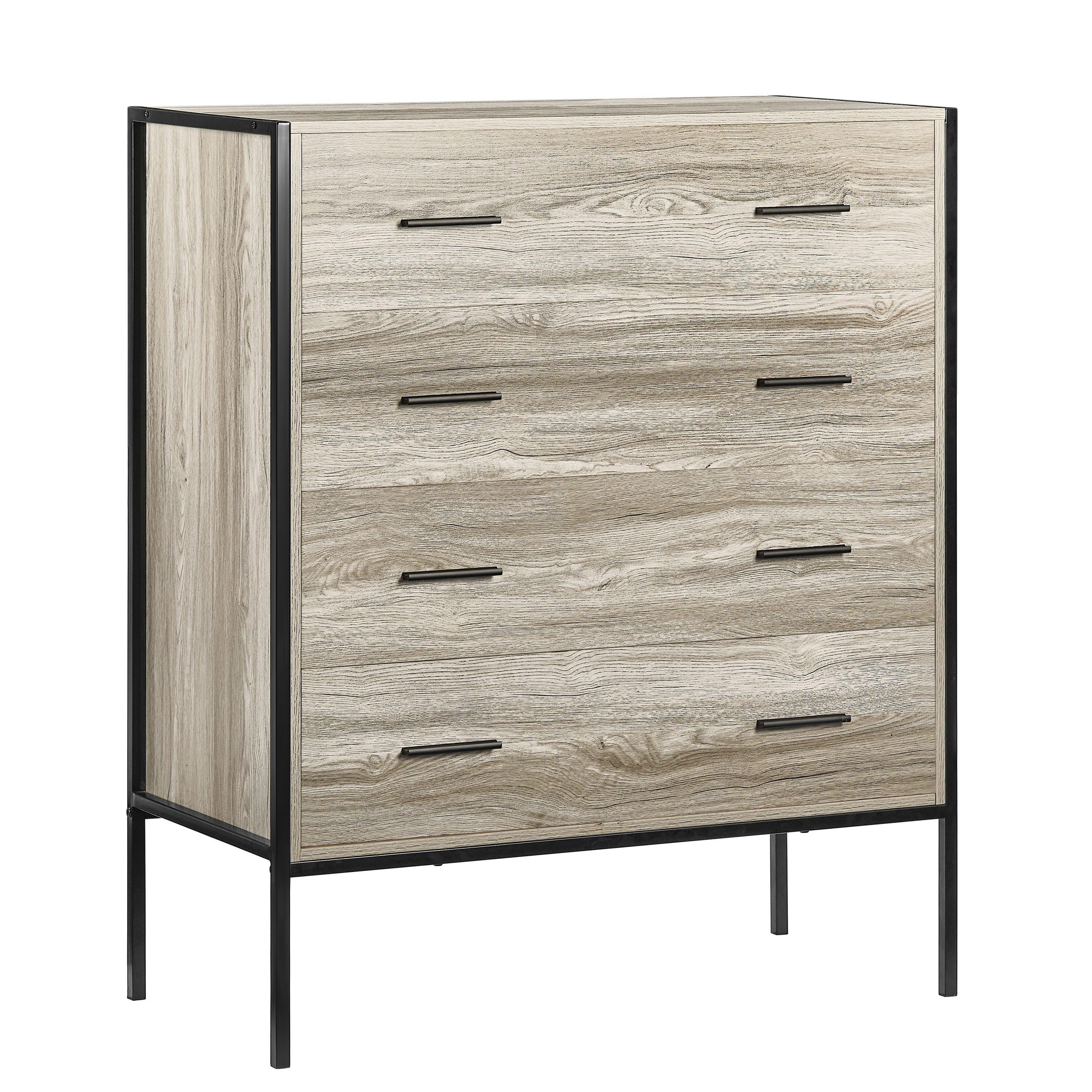 Grey - Lassic - Vida Designs Brooklyn 4 Drawer Chest - 8