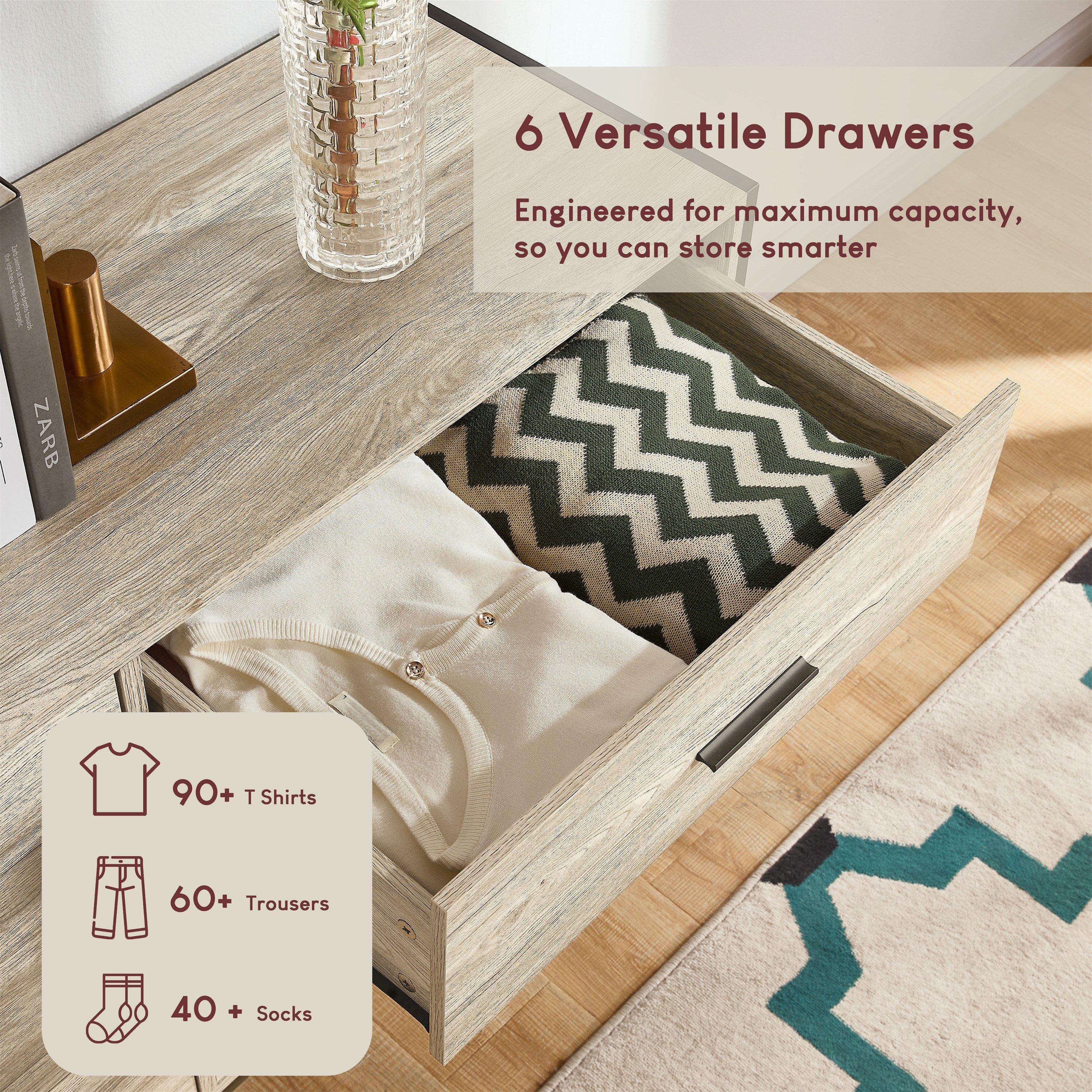 Grey - Lassic - Vida Designs Brooklyn 6 Drawer Chest - 3