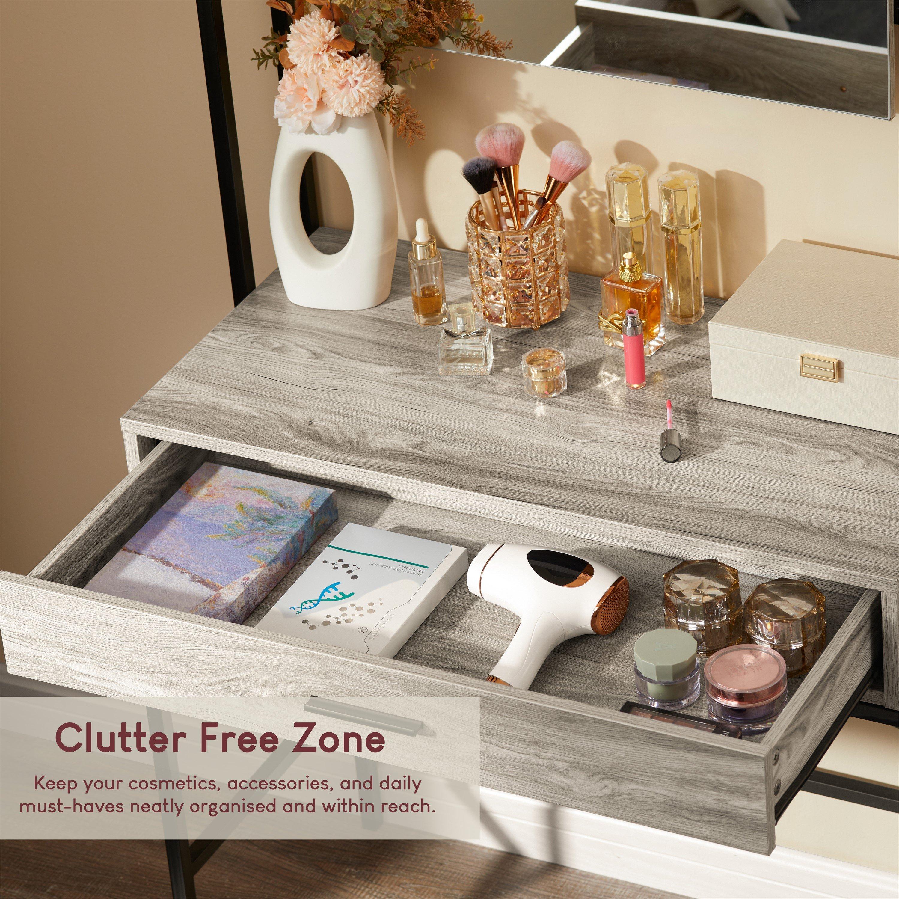 Grey - Lassic - Vida Designs Brooklyn 1 Drawer Dressing Table - 5