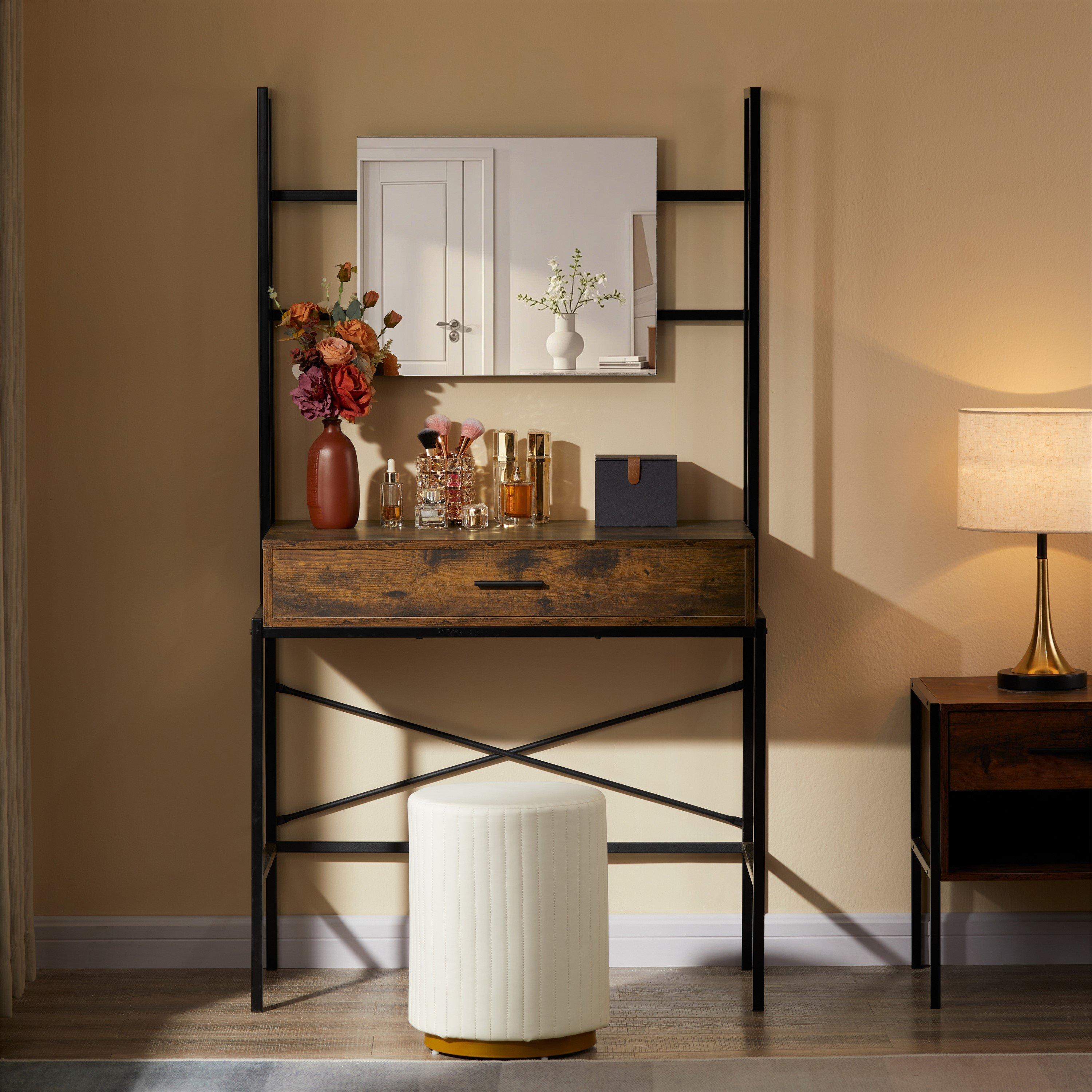 Dark Wood - Lassic - Vida Designs Brooklyn 1 Drawer Dressing Table - 3