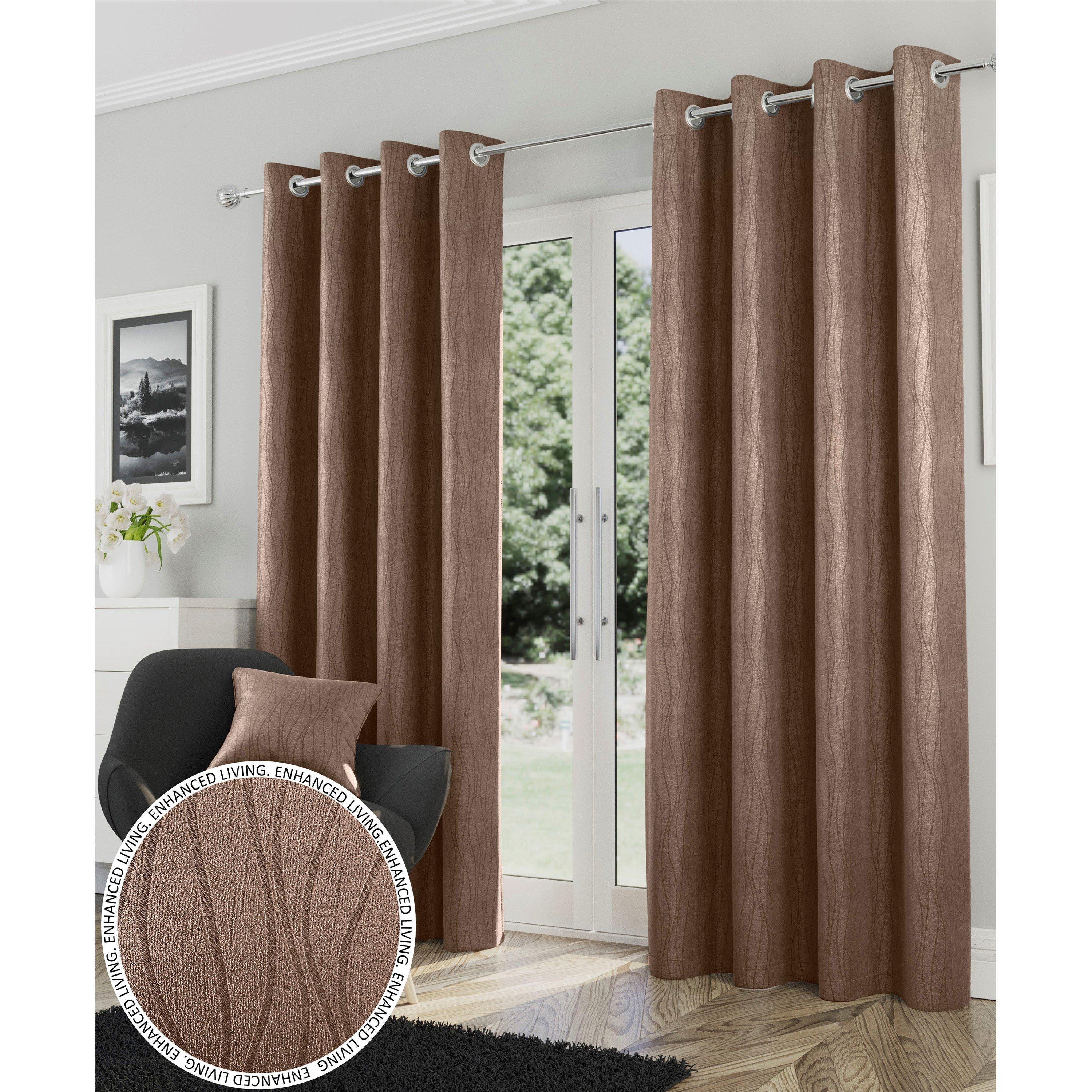 Goodwood Silver Thermal Blockout Eyelet Curtains
