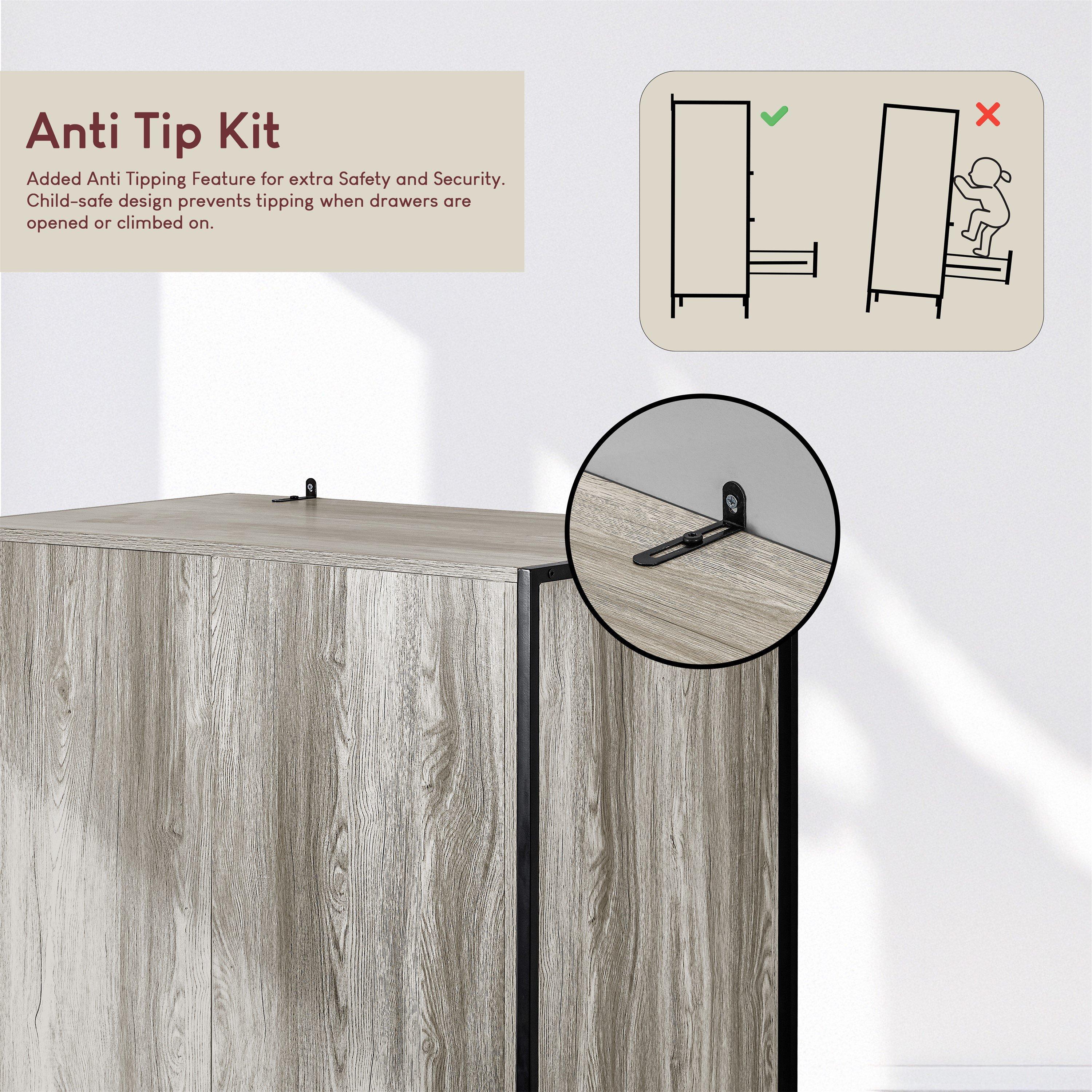 Grey - Lassic - Vida Designs Brooklyn 2 Door Wardrobe - 6