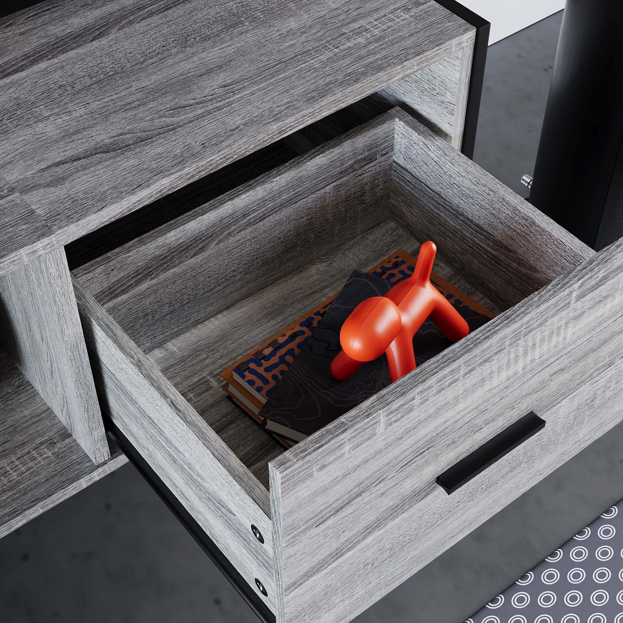 Grey - Lassic - Vida Designs Brooklyn 2 Drawer TV Unit - 5