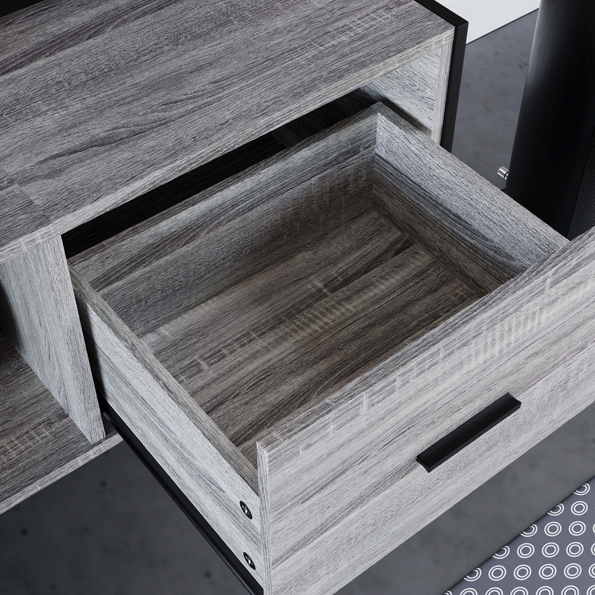 Grey - Lassic - Vida Designs Brooklyn 2 Drawer TV Unit - 6