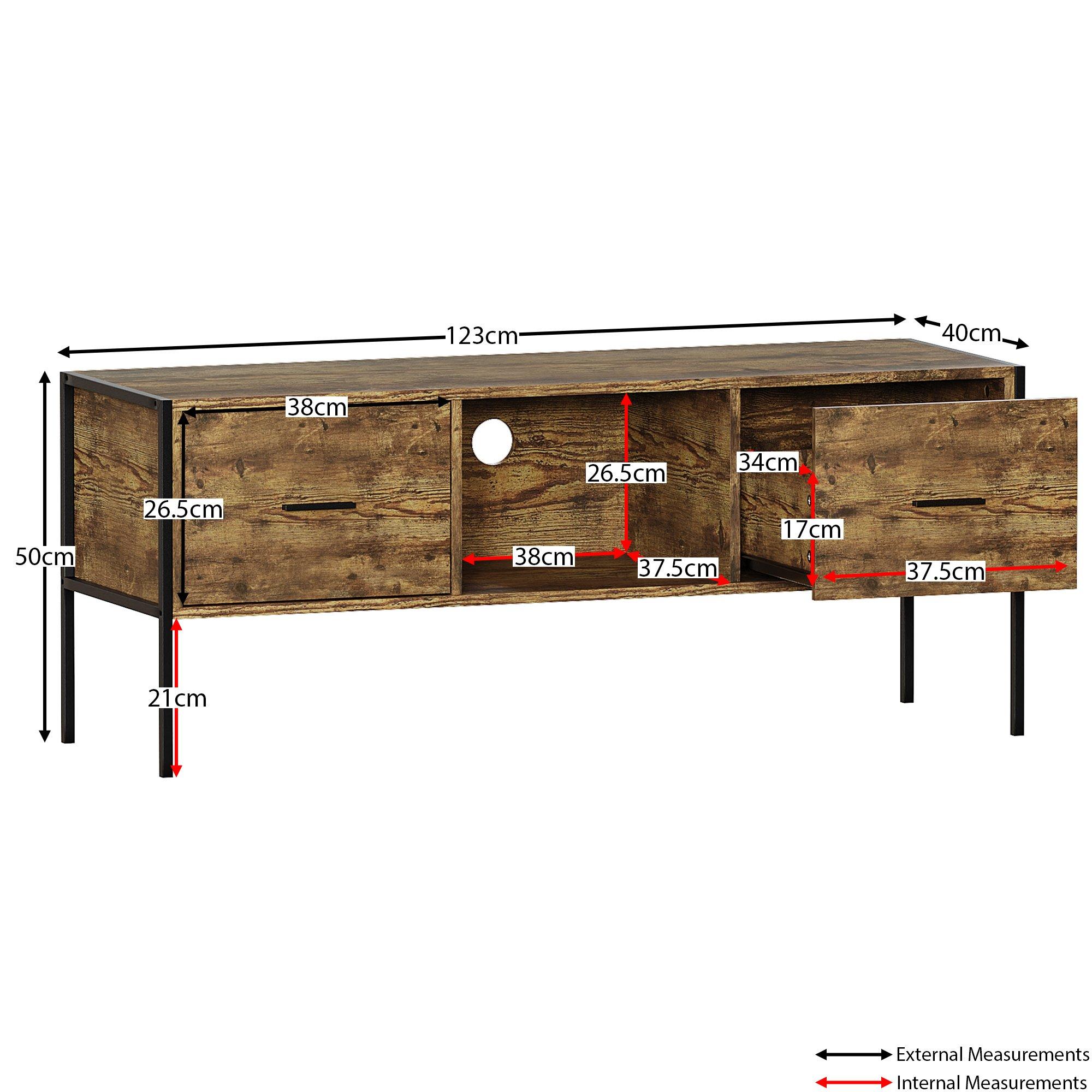 Dark Wood - Lassic - Vida Designs Brooklyn 2 Drawer TV Unit - 2