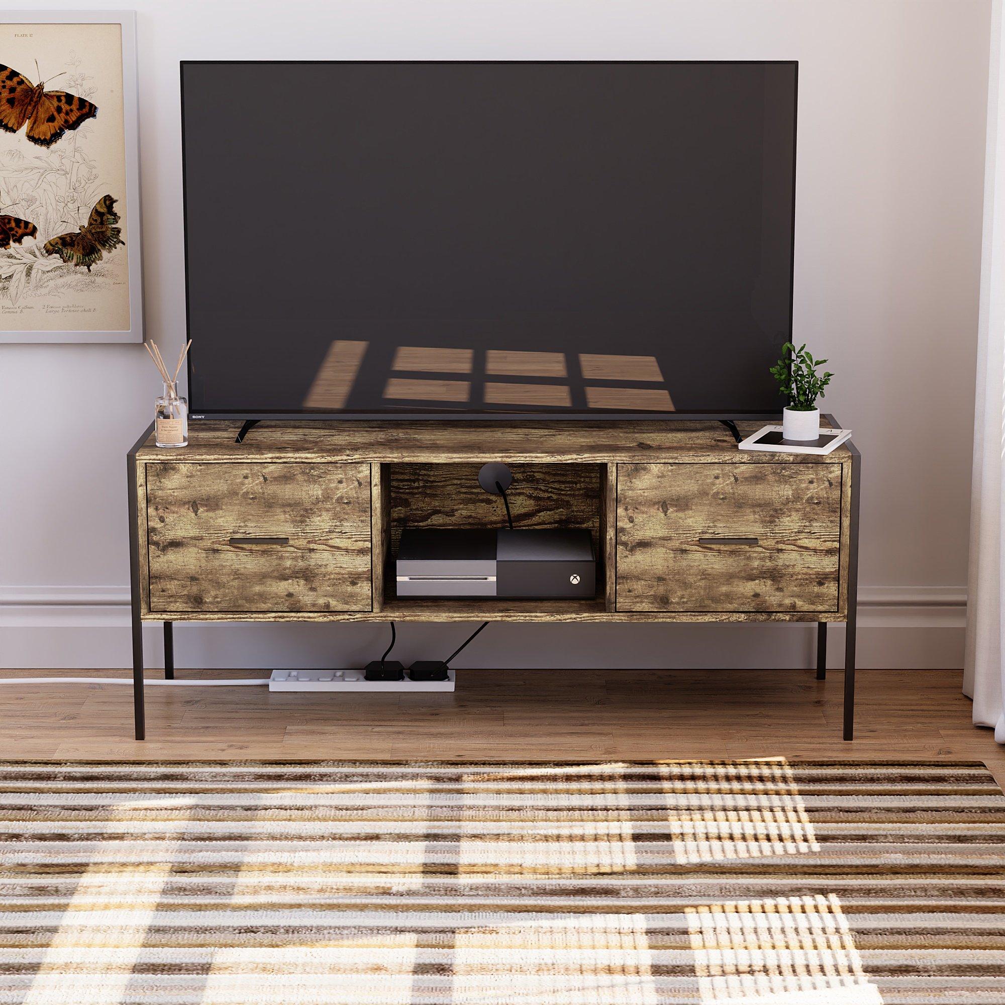 Dark Wood - Lassic - Vida Designs Brooklyn 2 Drawer TV Unit - 3