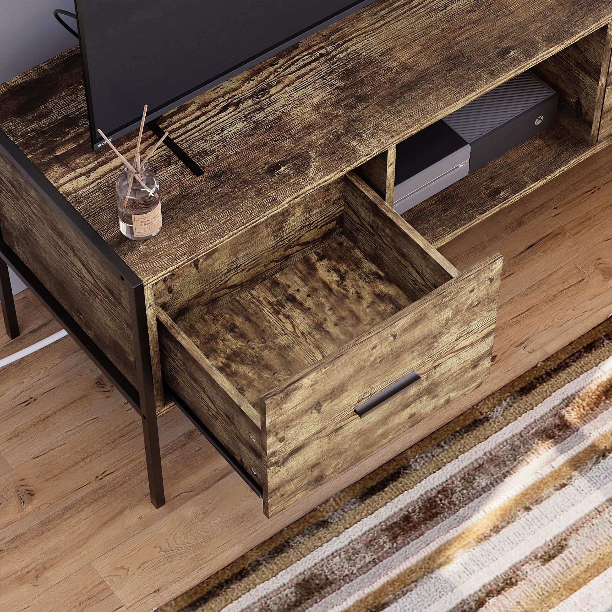 Dark Wood - Lassic - Vida Designs Brooklyn 2 Drawer TV Unit - 6