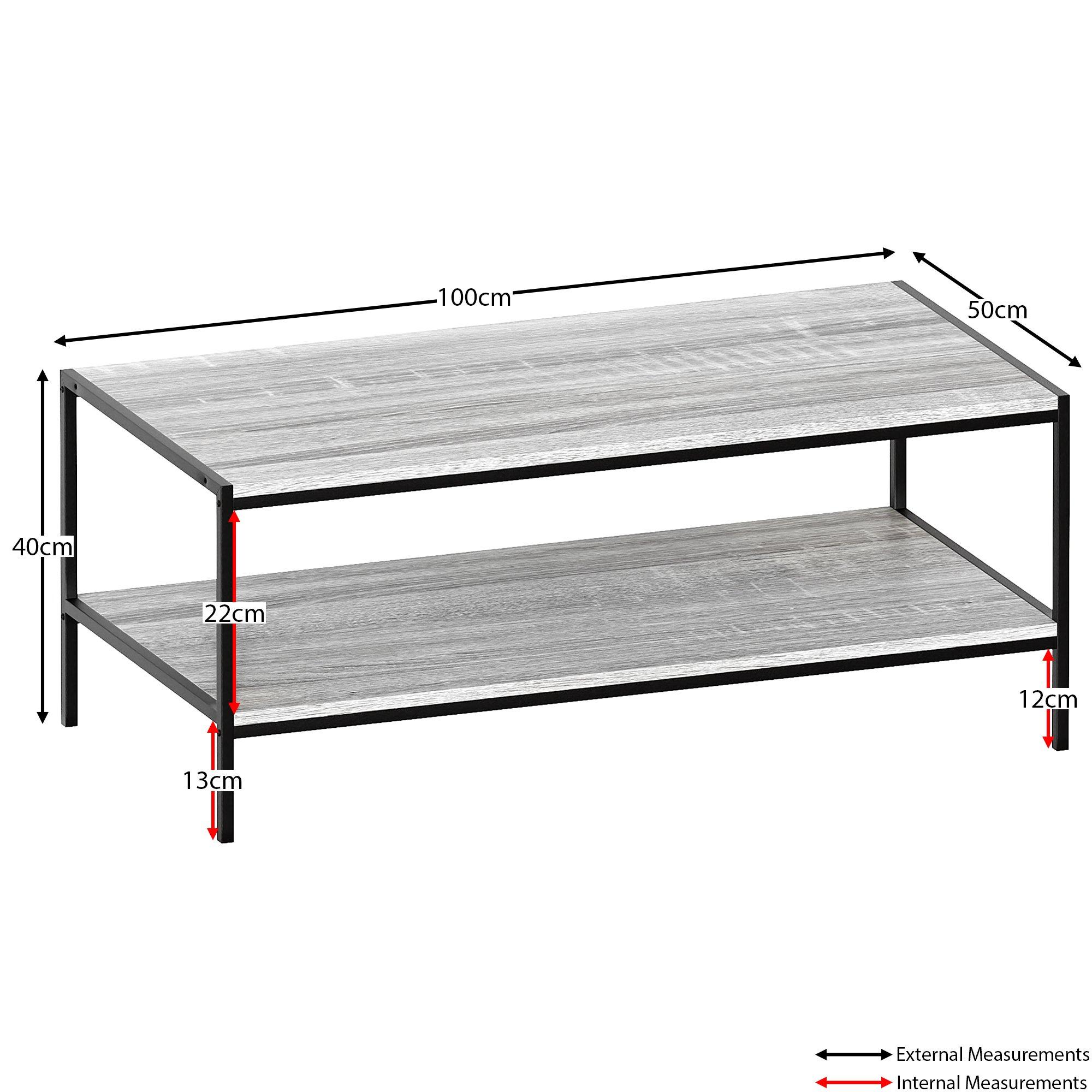 Grey - Lassic - Vida Designs Brooklyn Coffee Table - 2