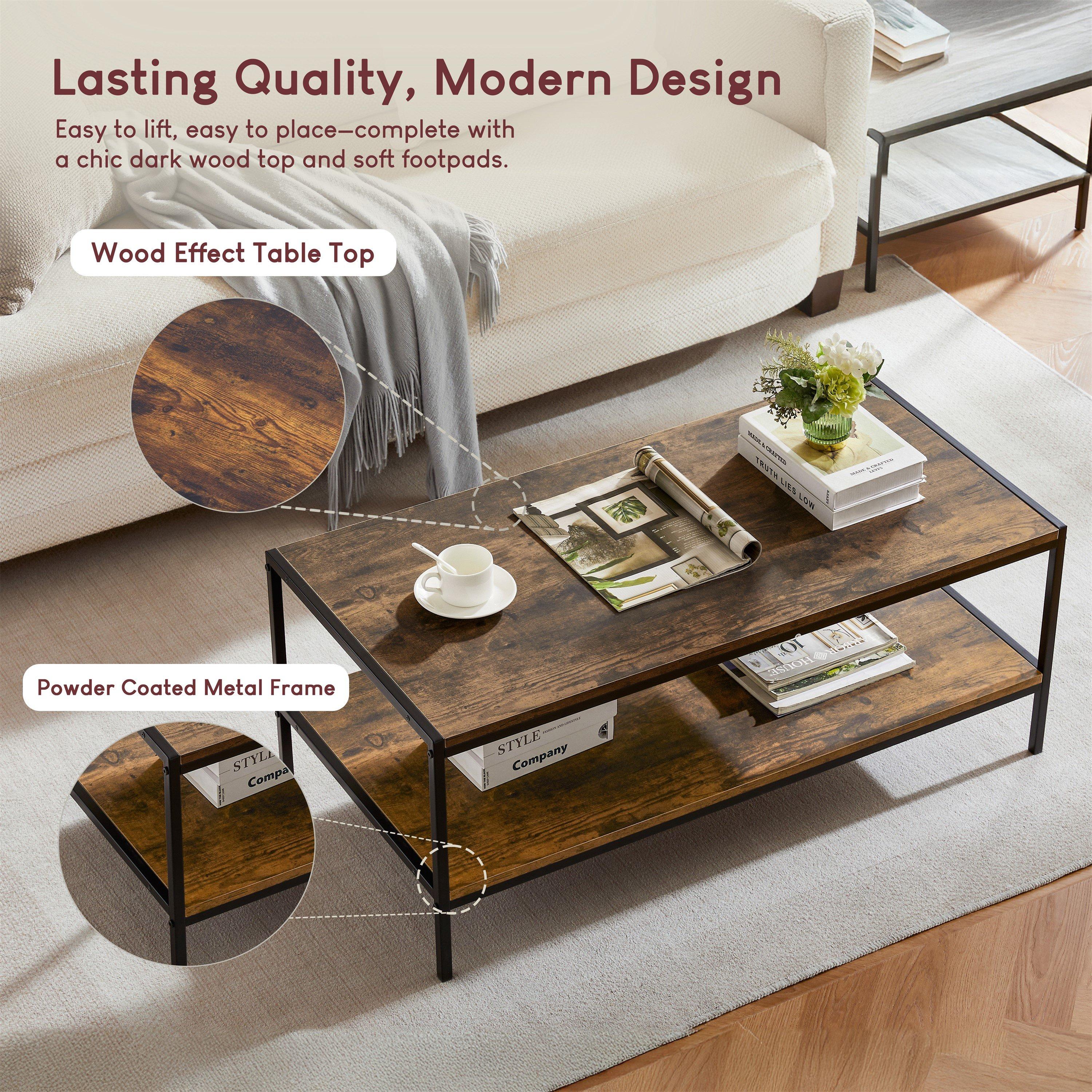 Dark Wood - Lassic - Vida Designs Brooklyn Coffee Table - 4