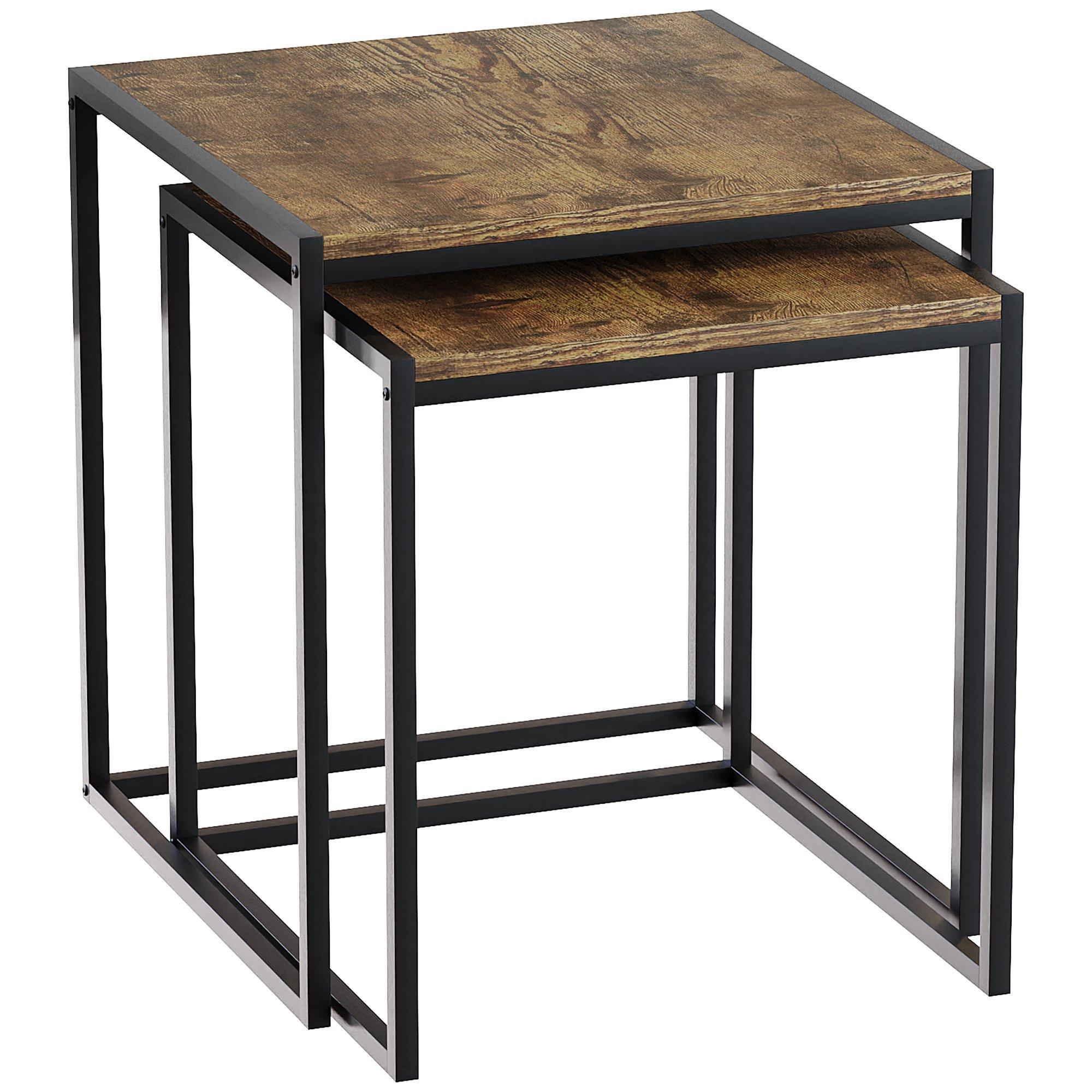 Dark Wood - Lassic - Vida Designs Brooklyn Nest of 2 Tables - 8