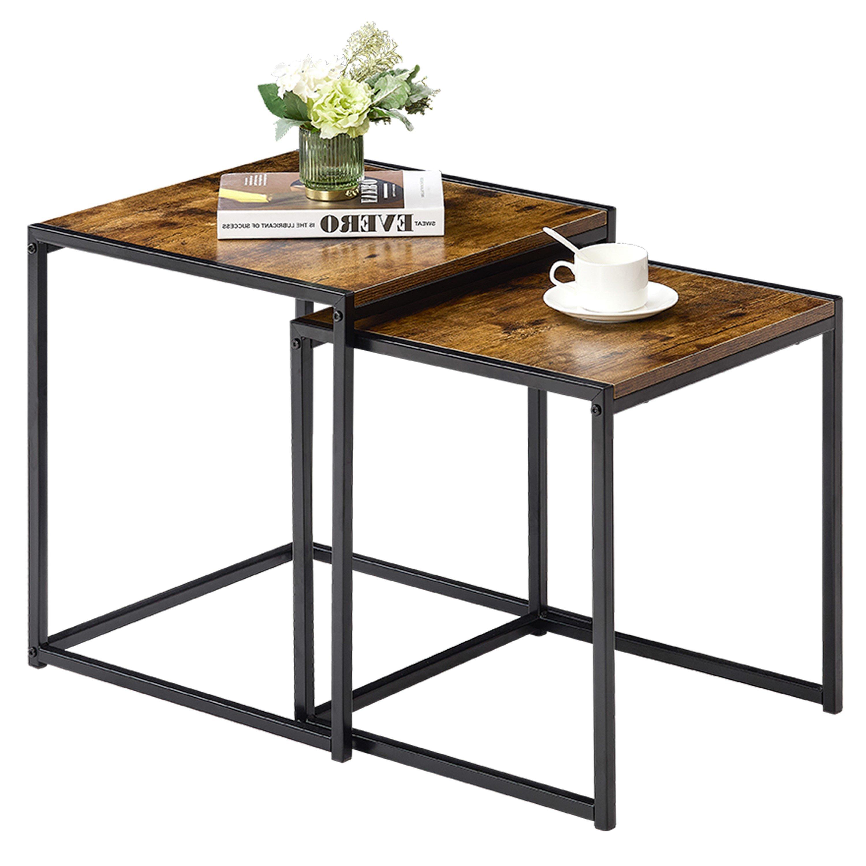 Dark Wood - Lassic - Vida Designs Brooklyn Nest of 2 Tables - 9