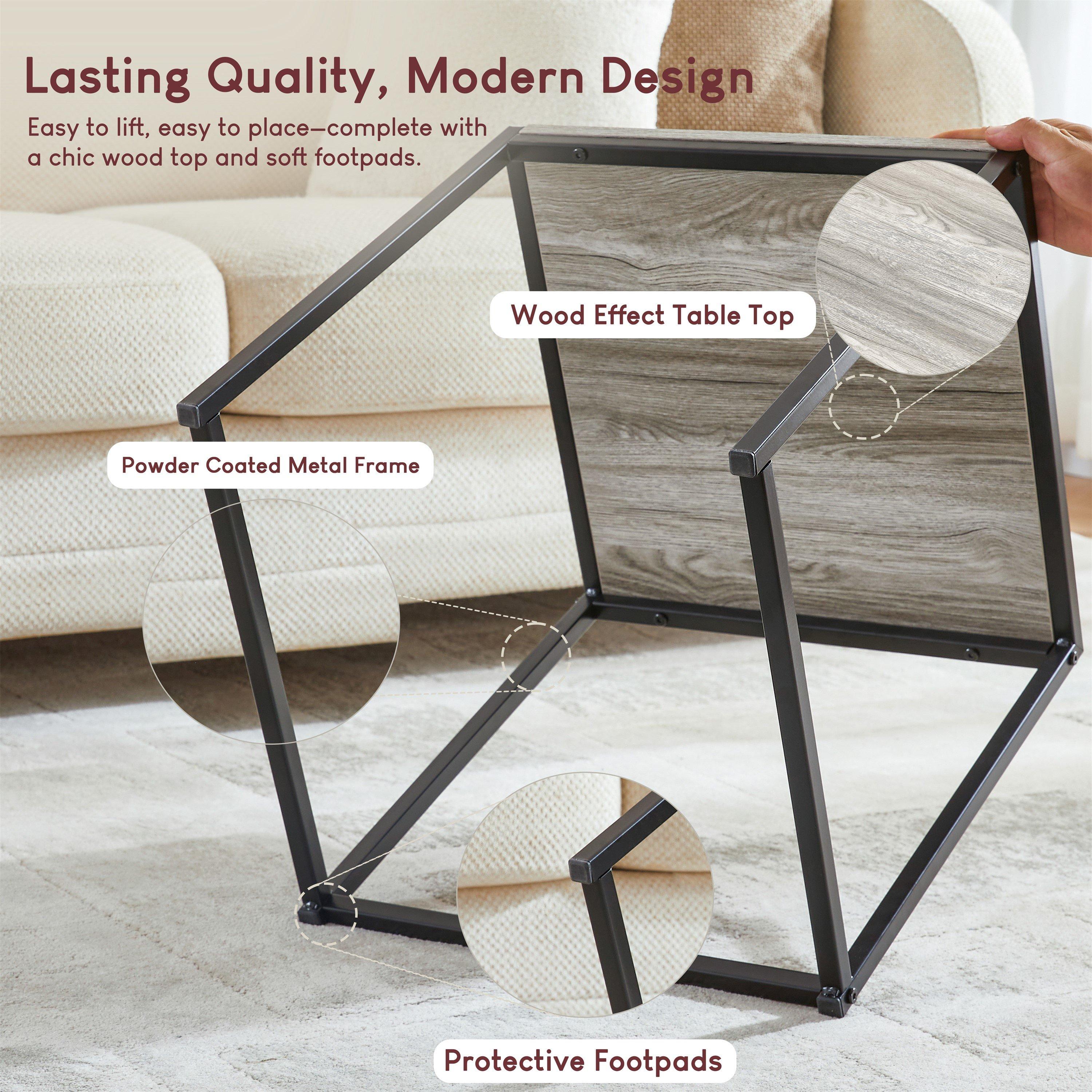 Grey - Lassic - Vida Designs Brooklyn Nest of 2 Tables - 7