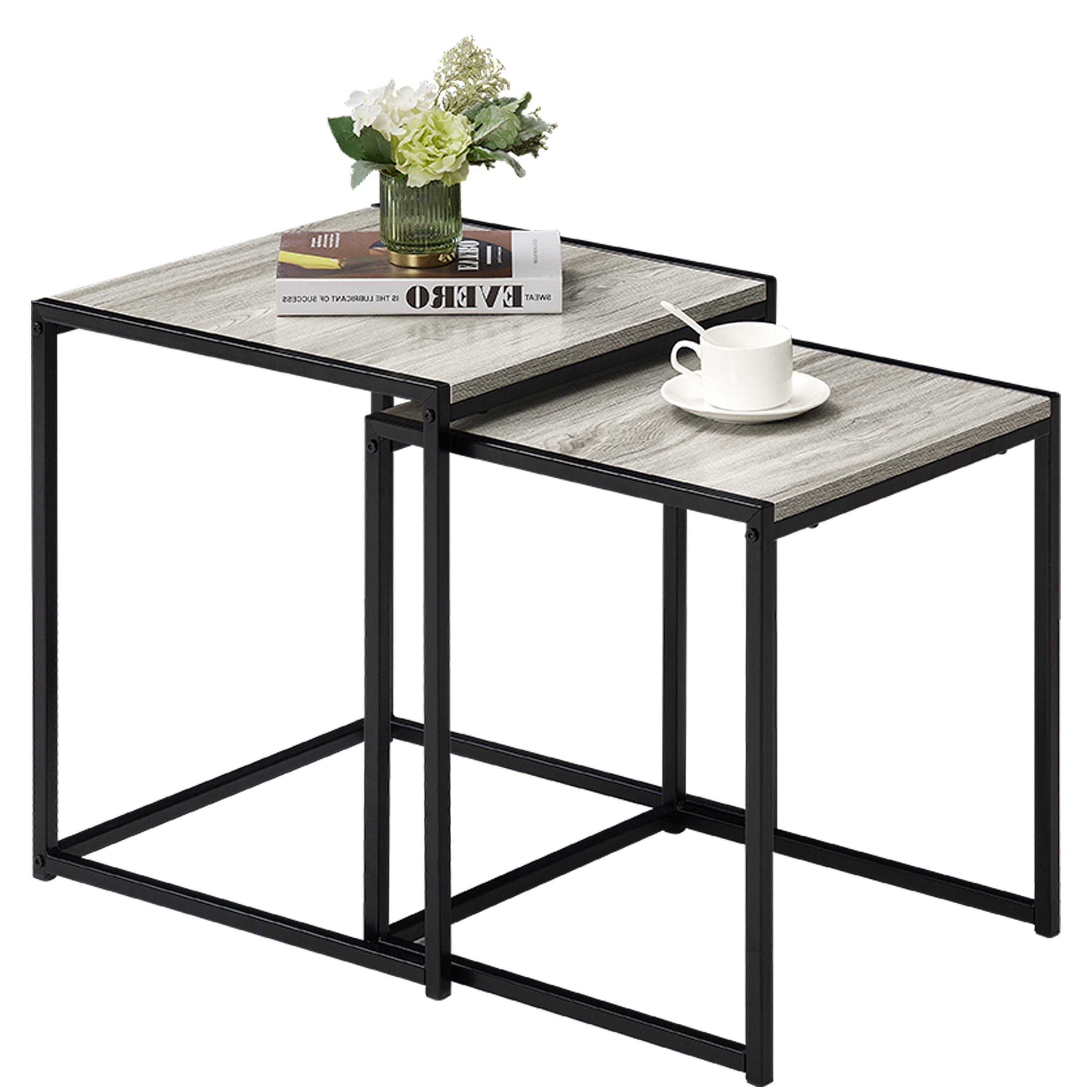 Grey - Lassic - Vida Designs Brooklyn Nest of 2 Tables - 9