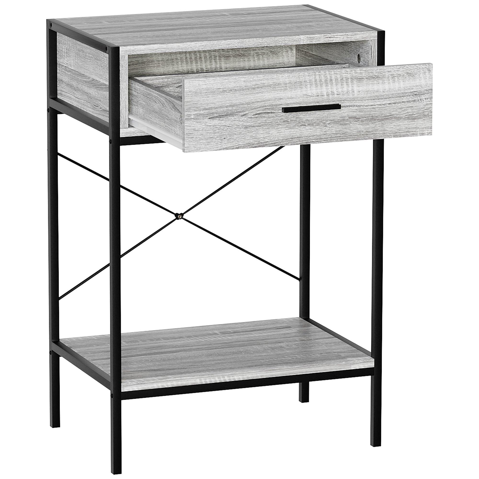 Grey - Lassic - Vida Designs Brooklyn 1 Drawer Console Table - 7