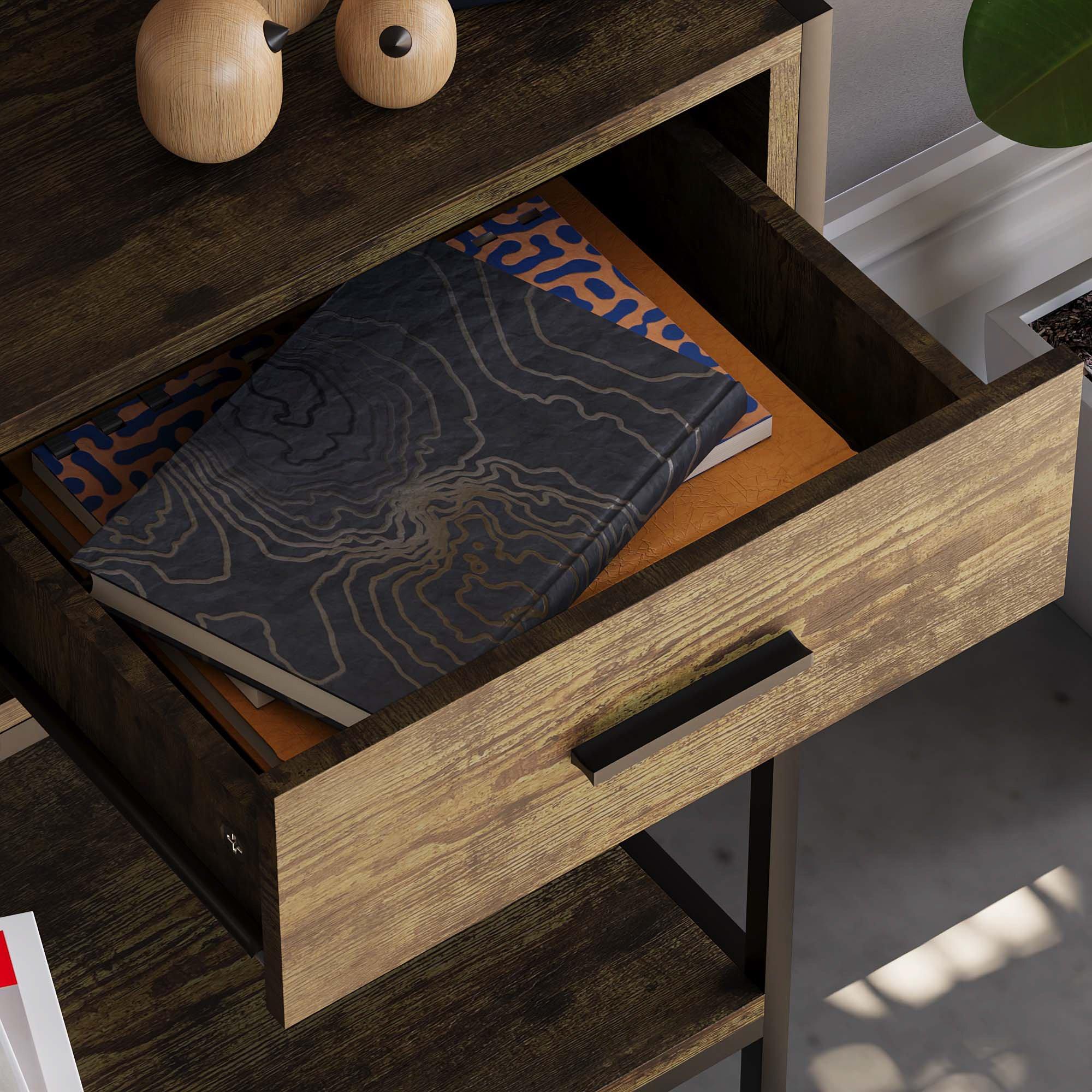 Dark Wood - Lassic - Vida Designs Brooklyn 2 Drawer Console Table - 5