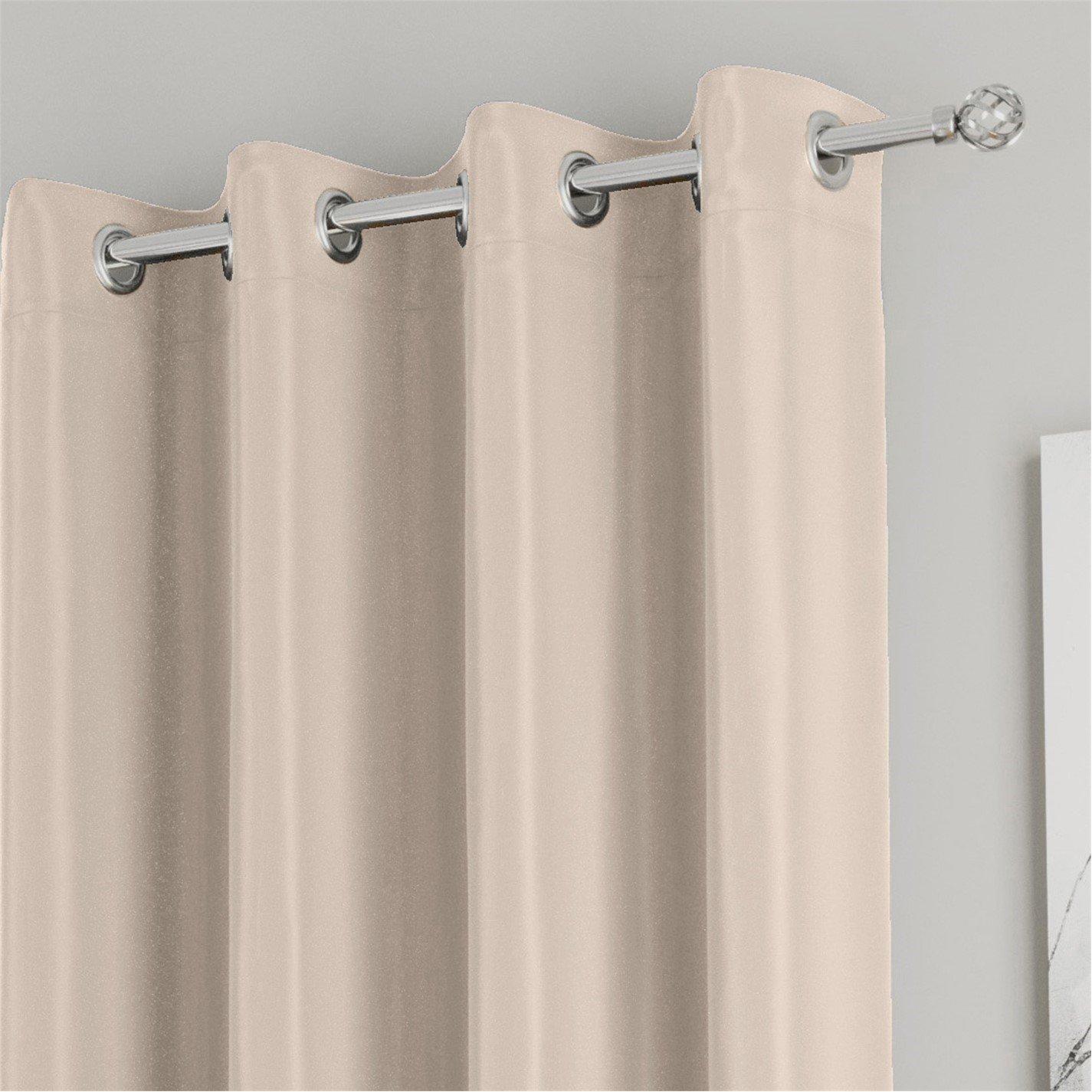 Natural - Enhanced Living - Plain Supersoft Thermal Blockout Eyelet Curtains - 2