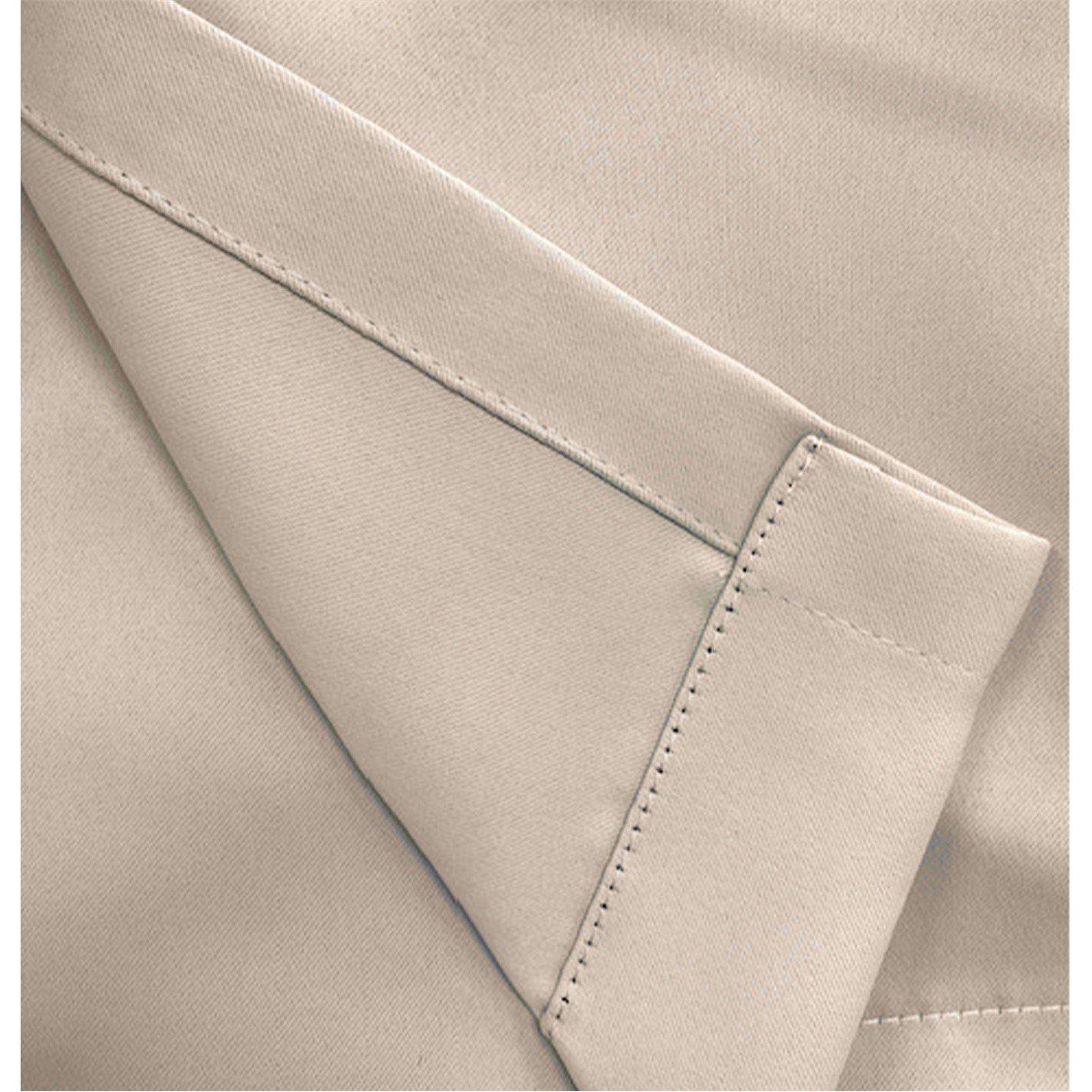 Natural - Enhanced Living - Plain Supersoft Thermal Blockout Eyelet Curtains - 4