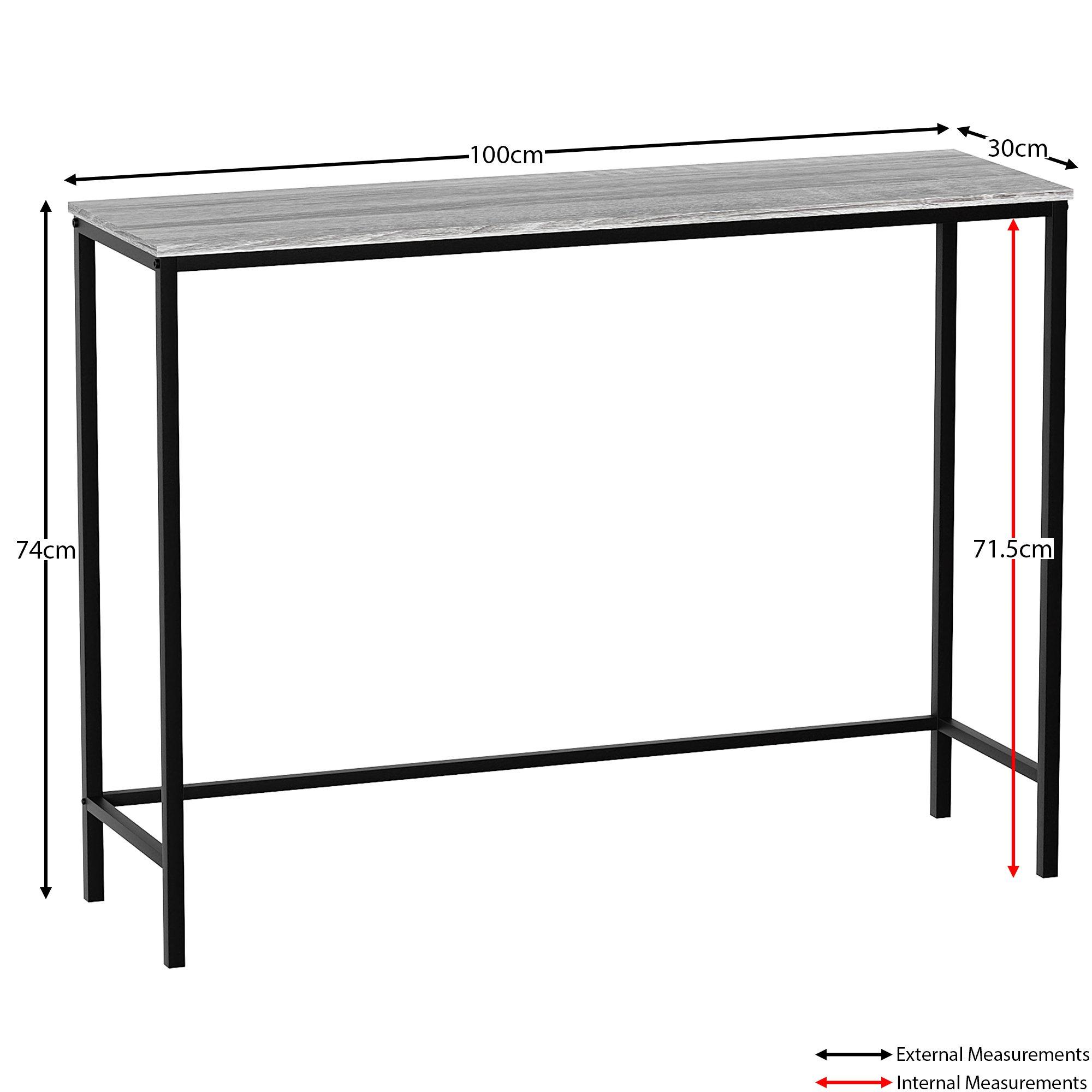 Grey - Lassic - Vida Designs Brooklyn Console Table - 2