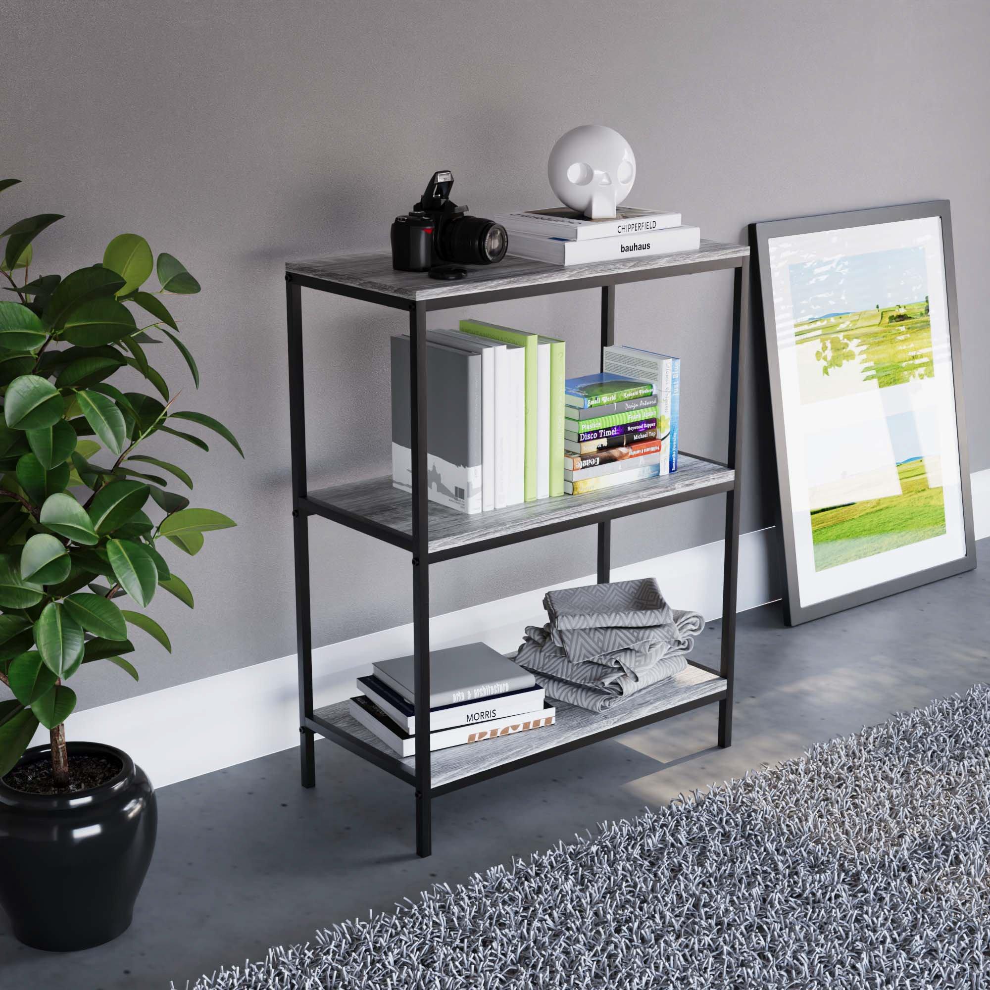 Lassic  Vida Designs Brooklyn 3 Tier Bookcase - Grey - 3 Tier