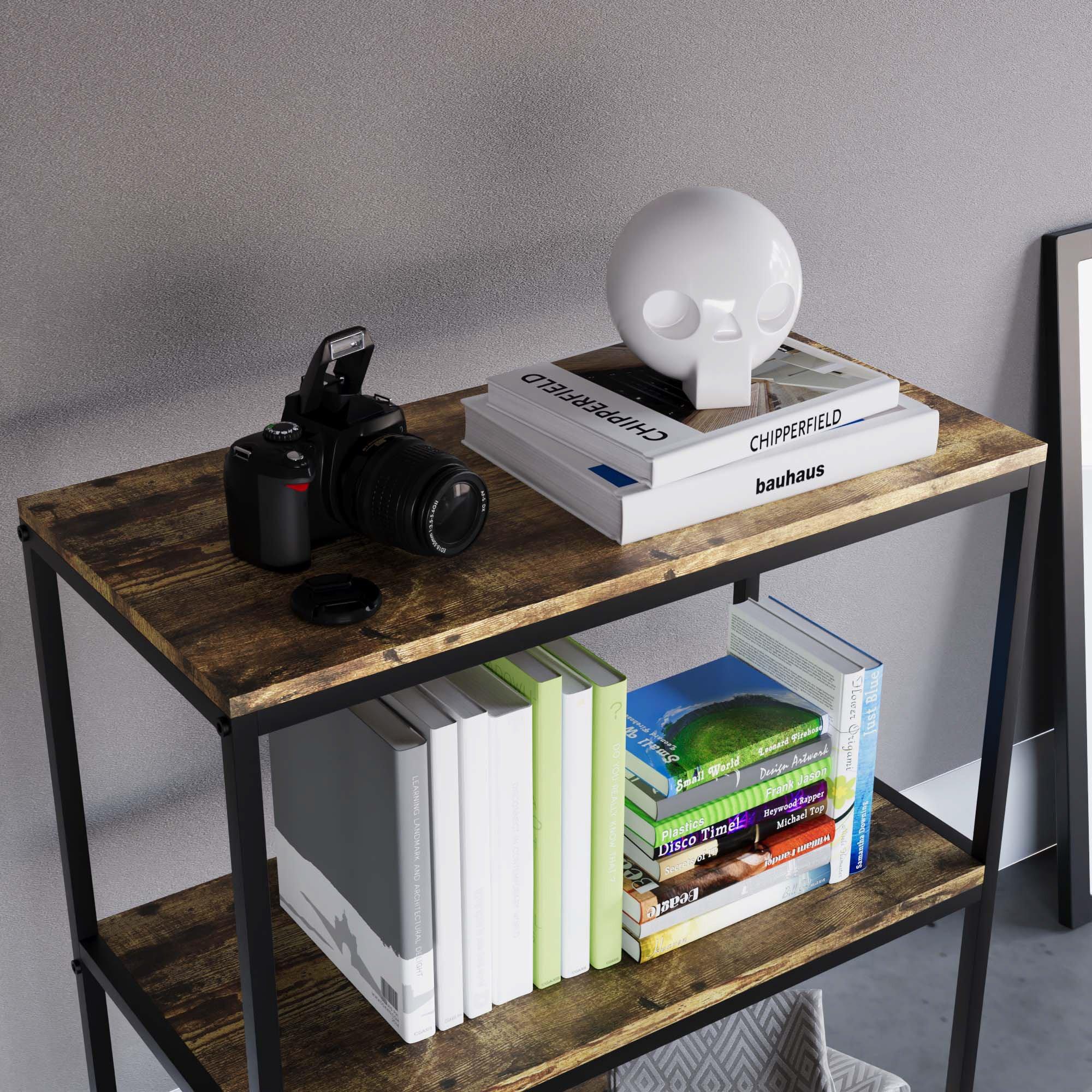 Dark Wood - Lassic - Vida Designs Brooklyn 3 Tier Bookcase - 4