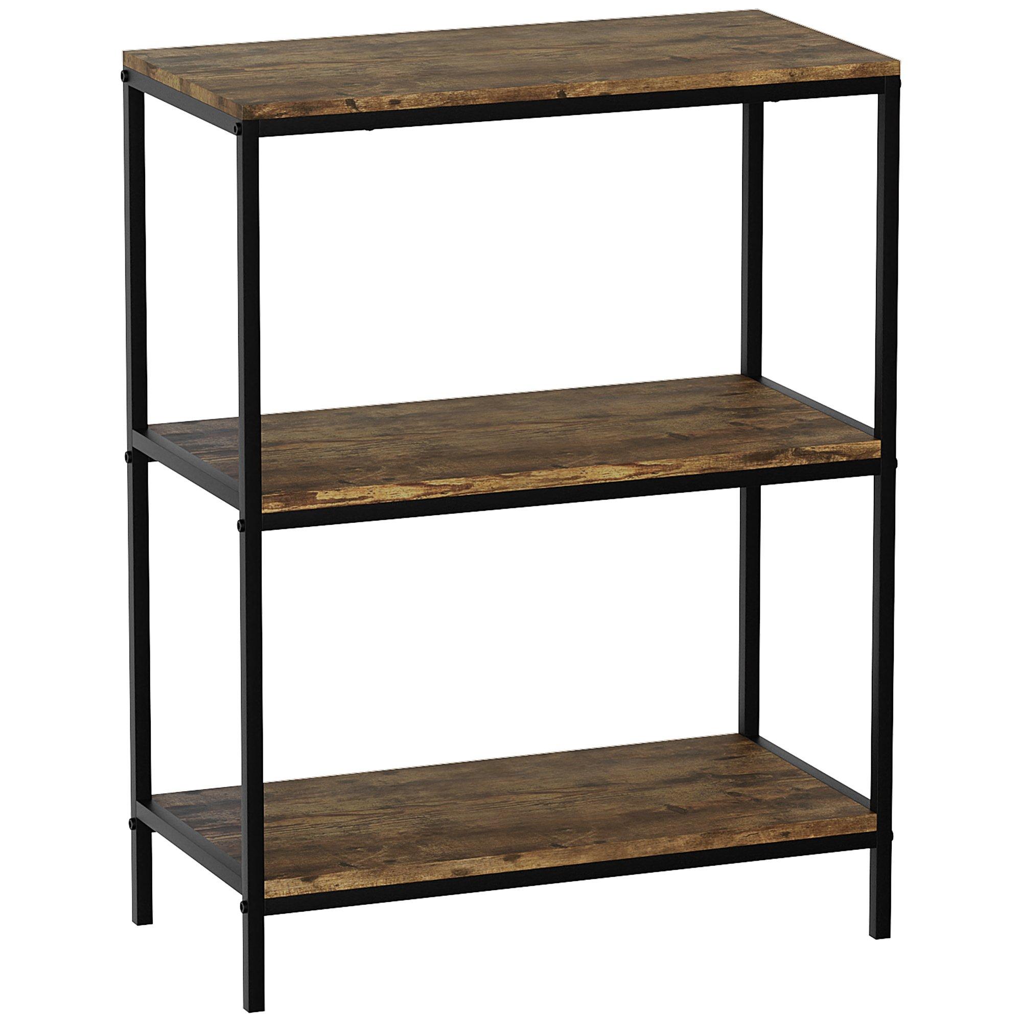 Dark Wood - Lassic - Vida Designs Brooklyn 3 Tier Bookcase - 7