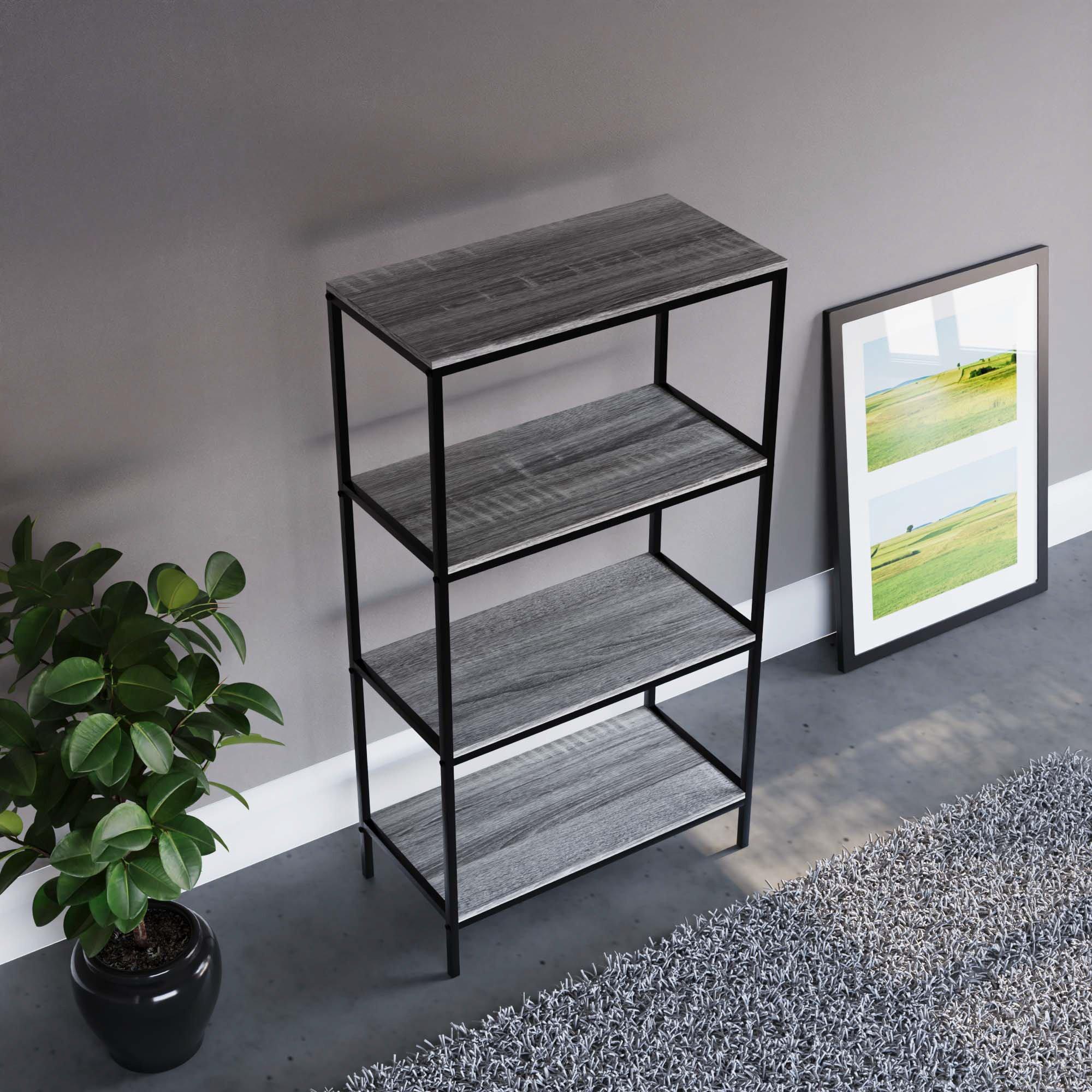 Grey - Lassic - Vida Designs Brooklyn 4 Tier Bookcase - 6