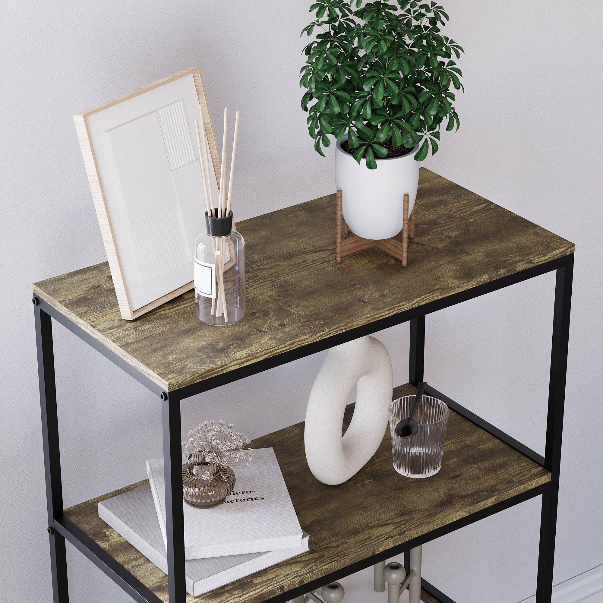 Dark Wood - Lassic - Vida Designs Brooklyn 4 Tier Bookcase - 4
