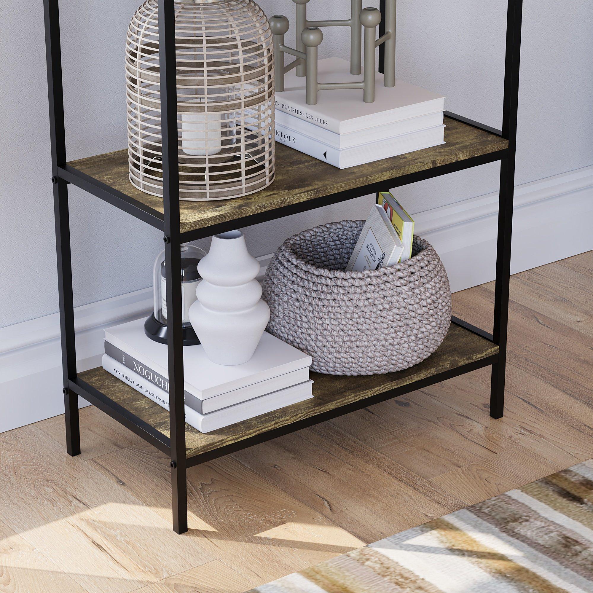 Dark Wood - Lassic - Vida Designs Brooklyn 4 Tier Bookcase - 5