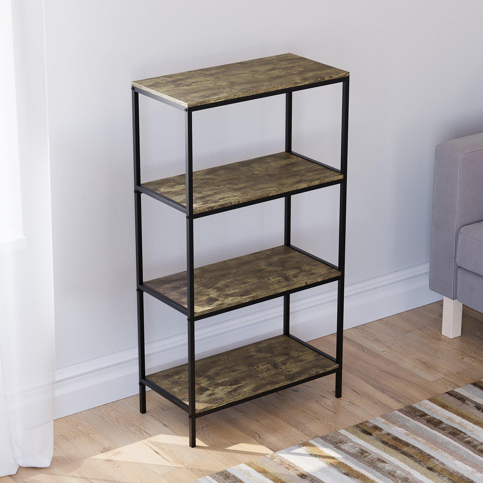 Dark Wood - Lassic - Vida Designs Brooklyn 4 Tier Bookcase - 6
