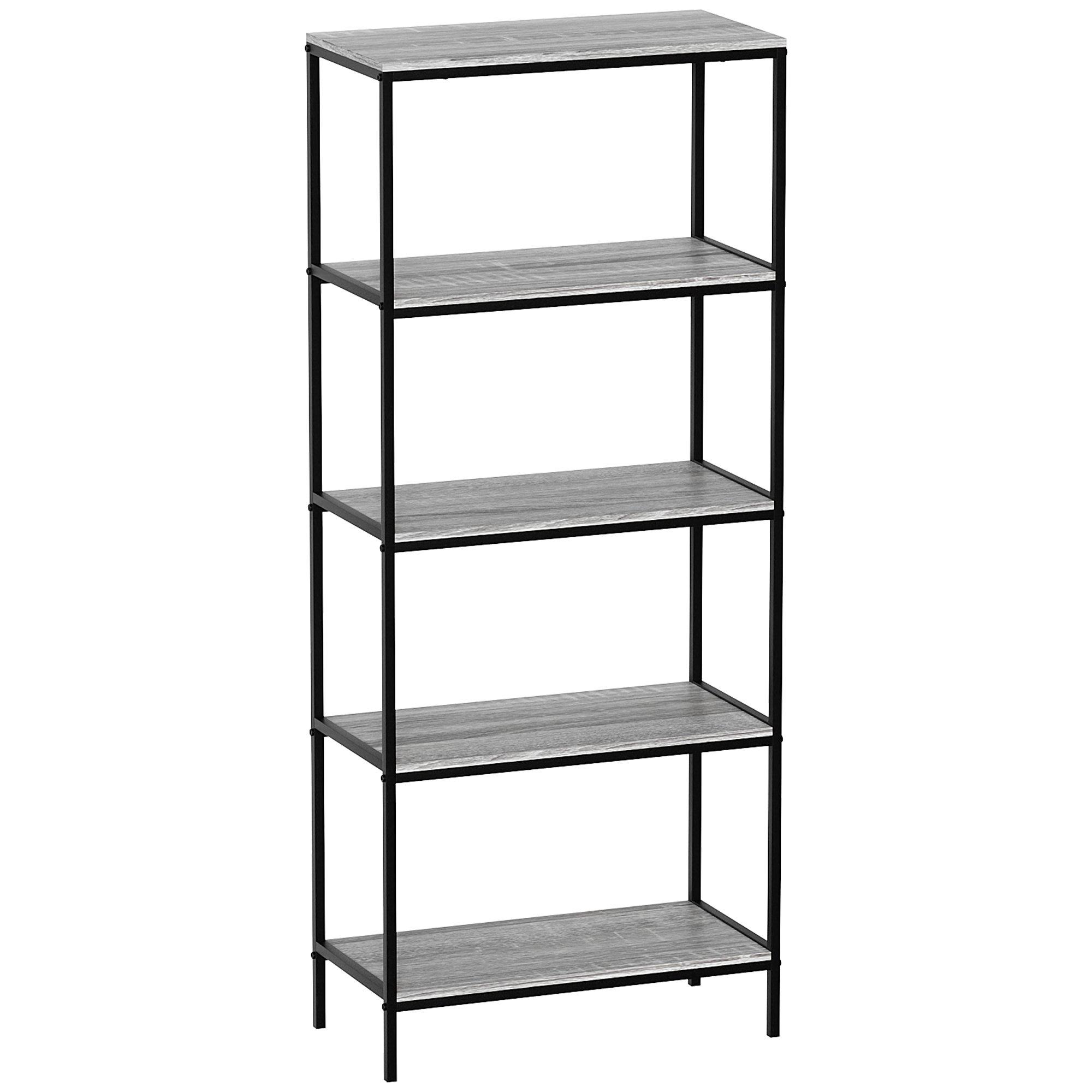 Grey - Lassic - Vida Designs Brooklyn 5 Tier Bookcase - 7
