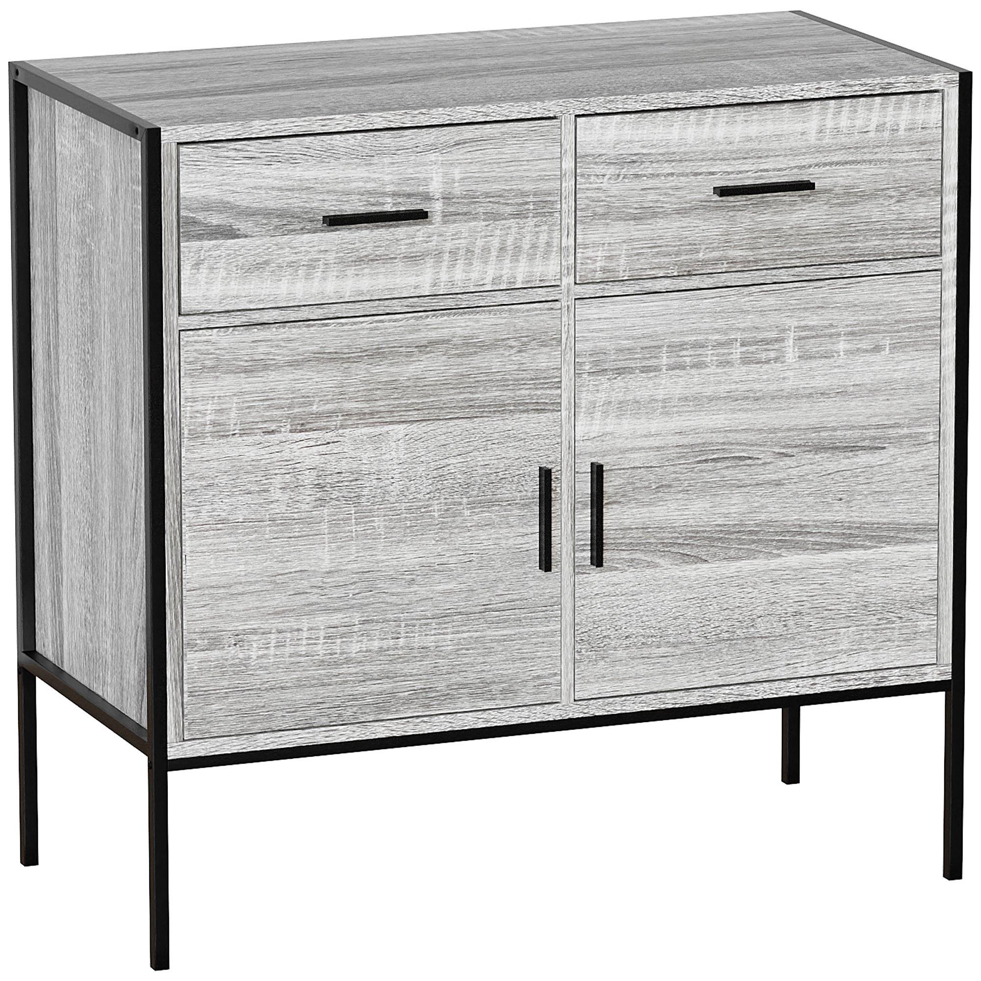 Grey - Lassic - Vida Designs Brooklyn 2 Door 2 Drawer Sideboard - 10