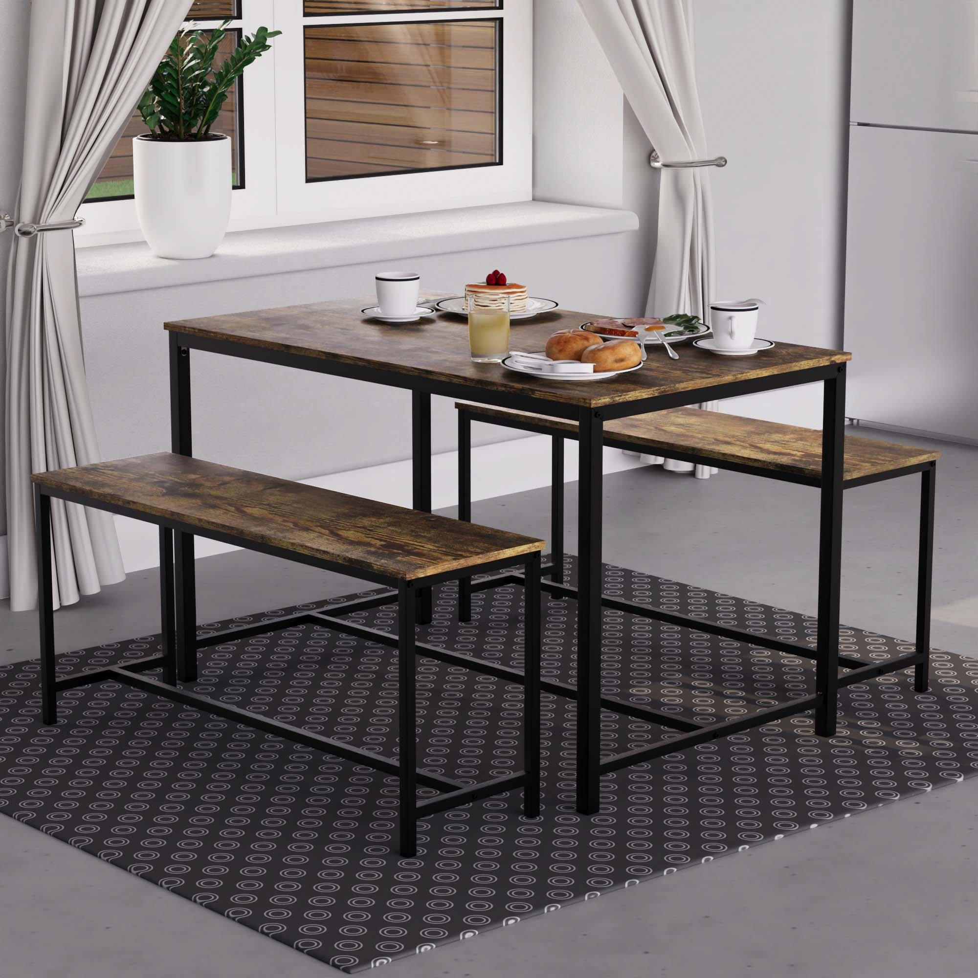 Dark Wood - Lassic - Vida Designs Brooklyn 4 Seater Dining Set - 1